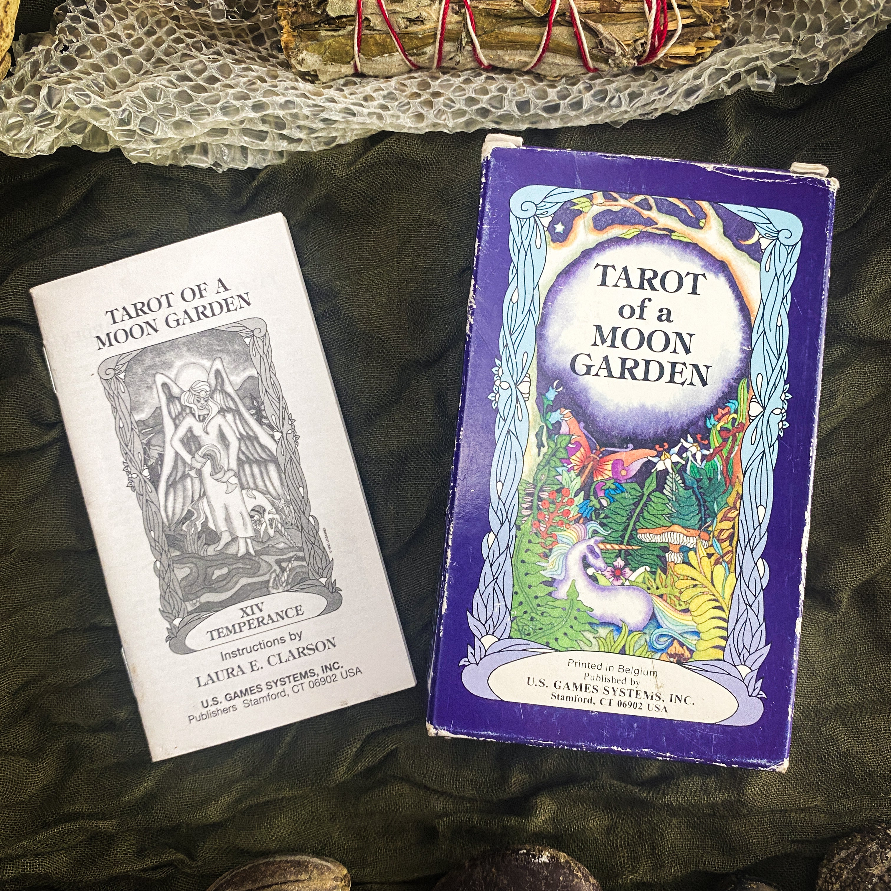 Tarot of a Moon Garden Tarot Card Deck - Tarot Cards and Guidebook by Karen Marie Sweikhardt - Vintage First Edition