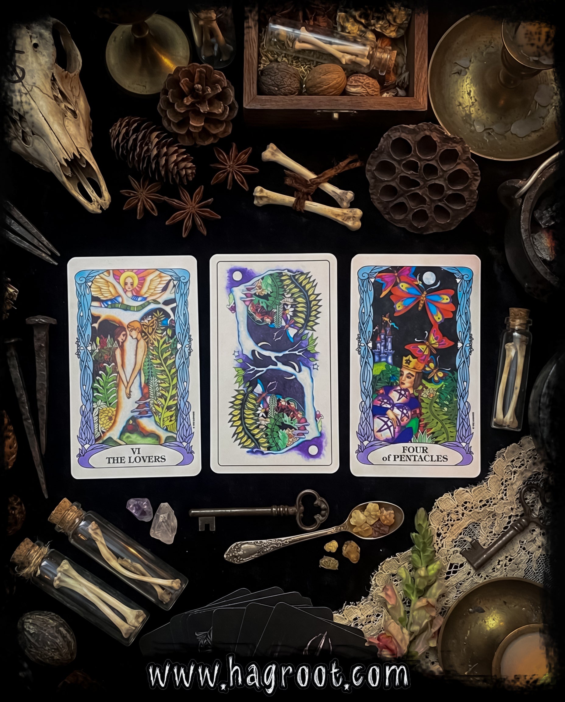 Tarot of a Moon Garden Tarot Card Deck - Tarot Cards and Guidebook by Karen Marie Sweikhardt - Vintage First Edition