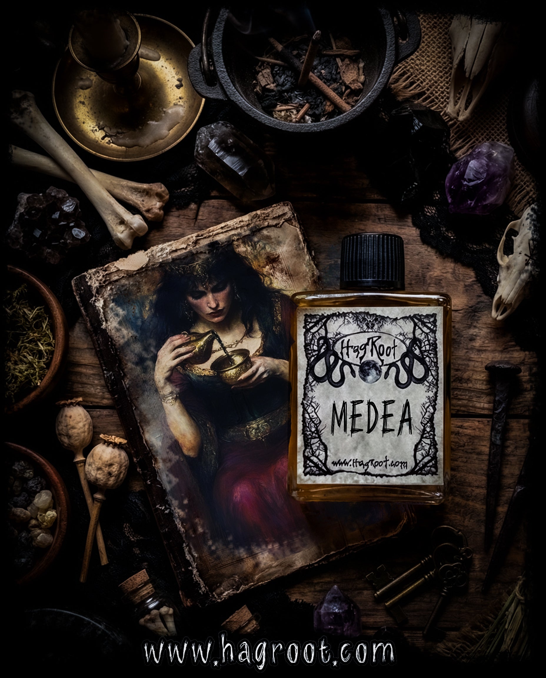 MEDEA-(Pumpkin, Amber, Caramel, Oud Wood, Cinnamon, Clove, Vanilla)-Perfume, Cologne, Anointing, Ritual Oil