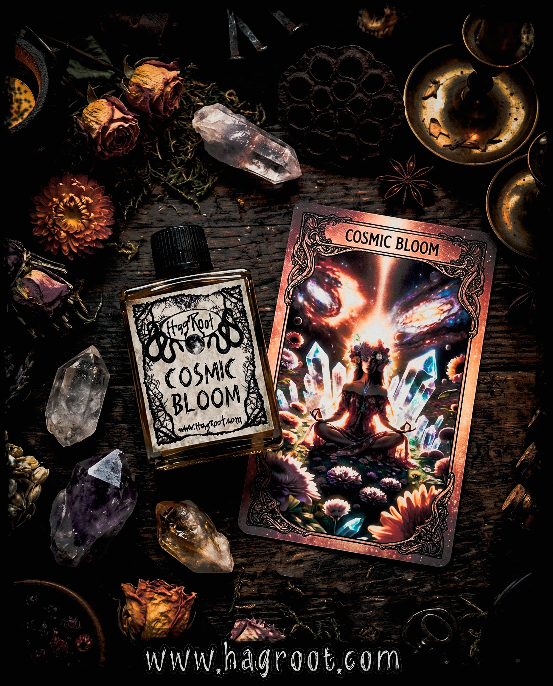 COSMIC BLOOM-(Honeysuckle, Lilac, Neroli, Jasmine, Champaka Flowers, Rose, Blackberry)-Perfume, Cologne, Anointing, Ritual Oil