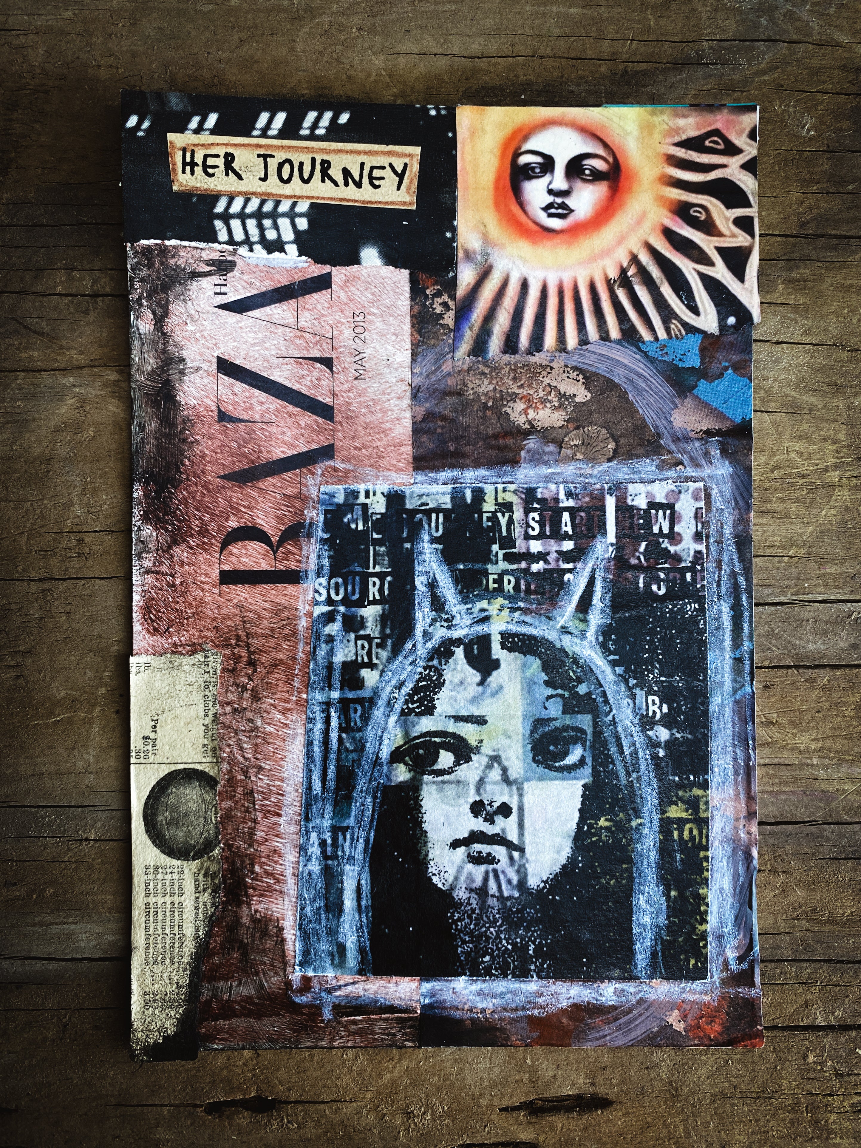 Her Journey - Original Mixed Media Collage