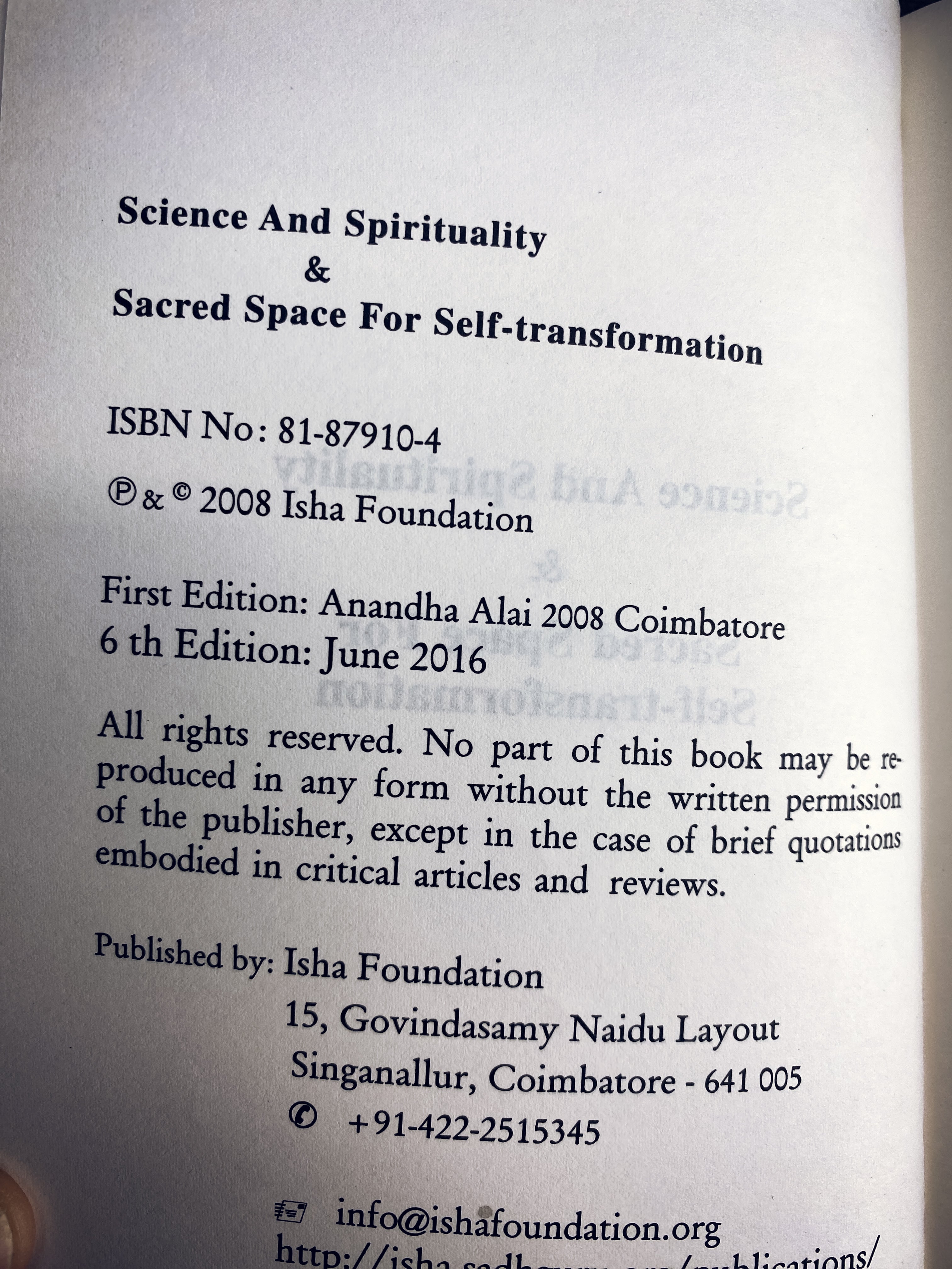 Sacred Space for Self-Transformation by Sadhguru