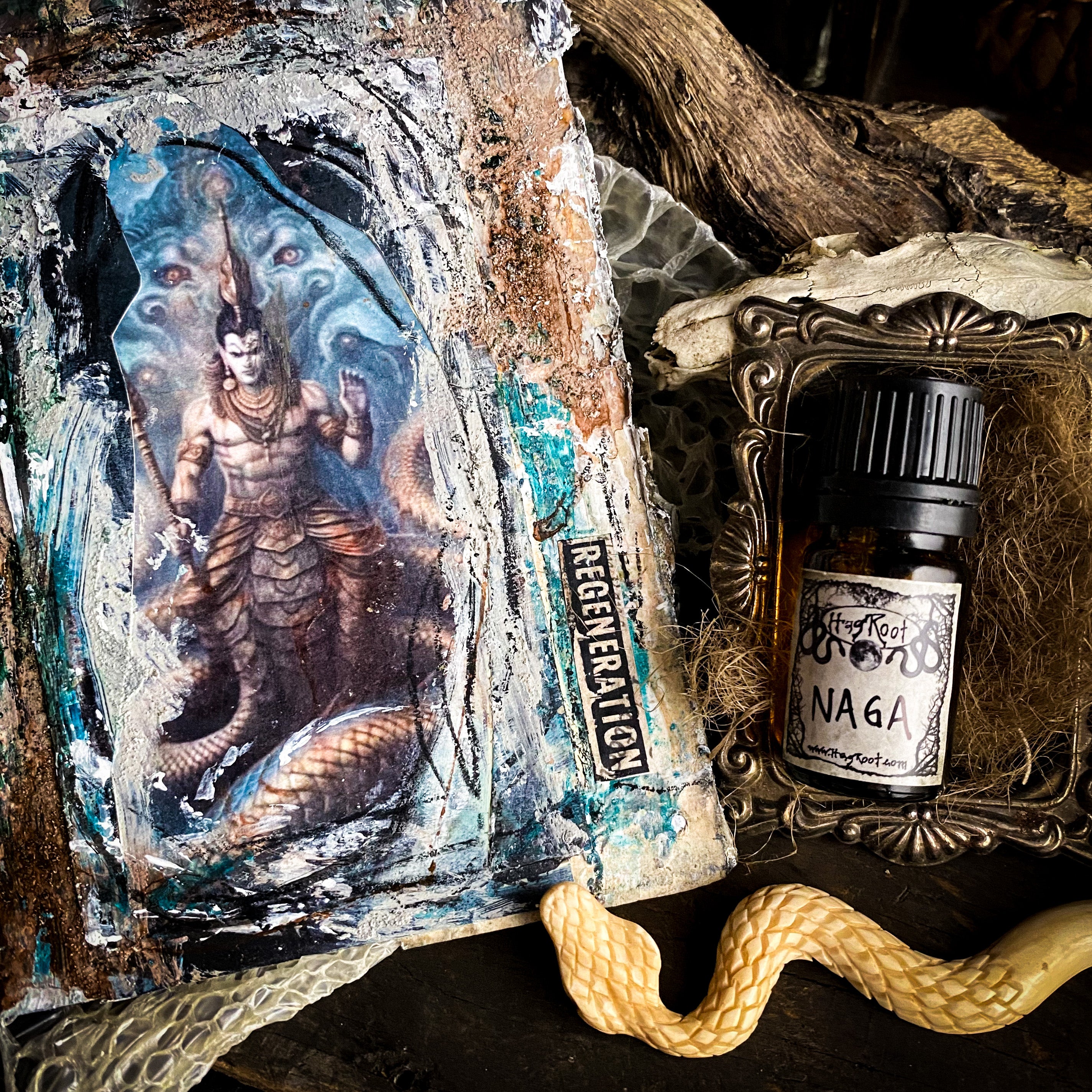 NAGA-(Amber, Sandalwood, Patchouli, Vanilla, Cedar, Baked Apples)-Perfume, Cologne, Anointing, Ritual Oil