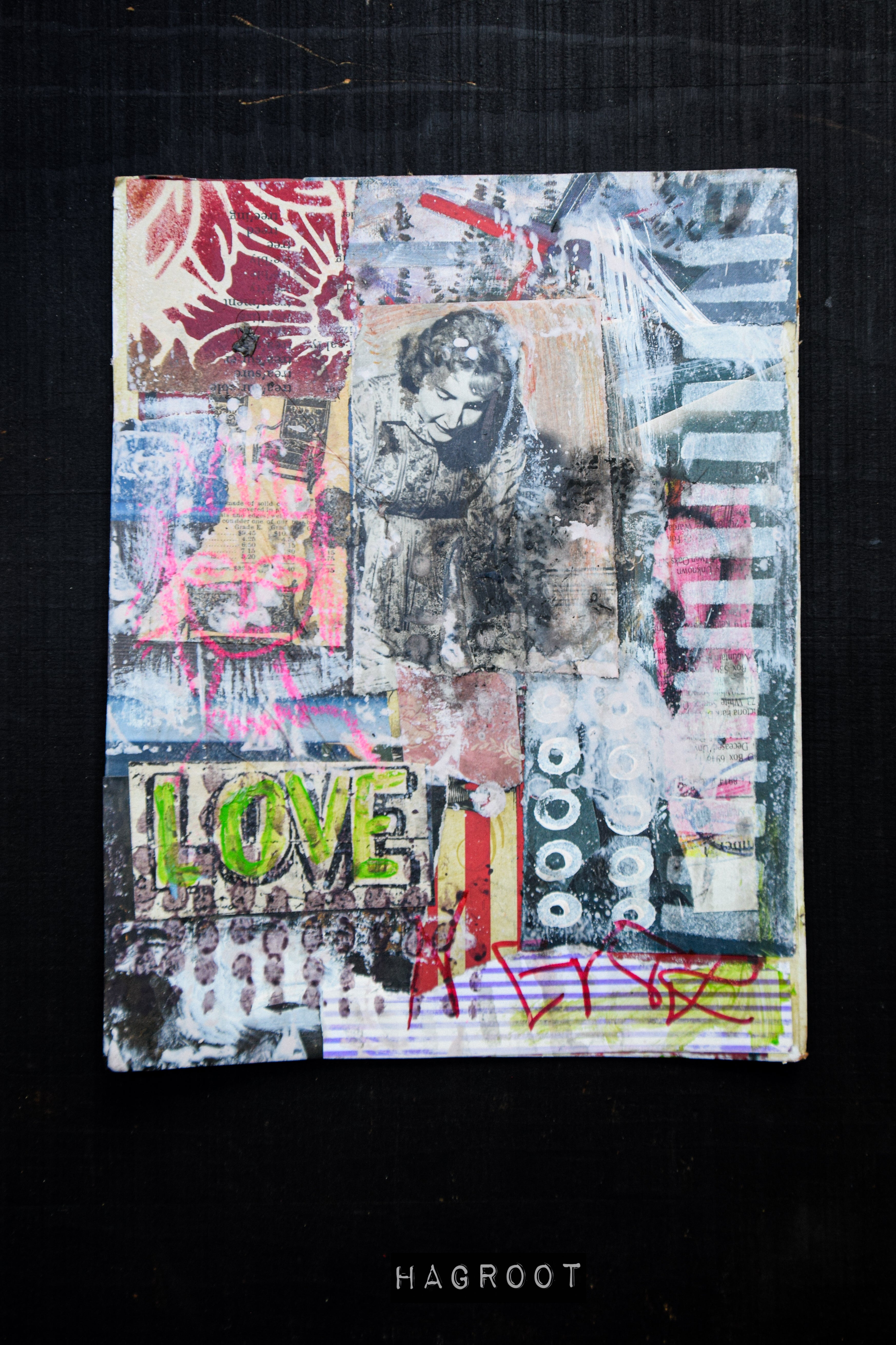 Love - Original Mixed Media Collage Art