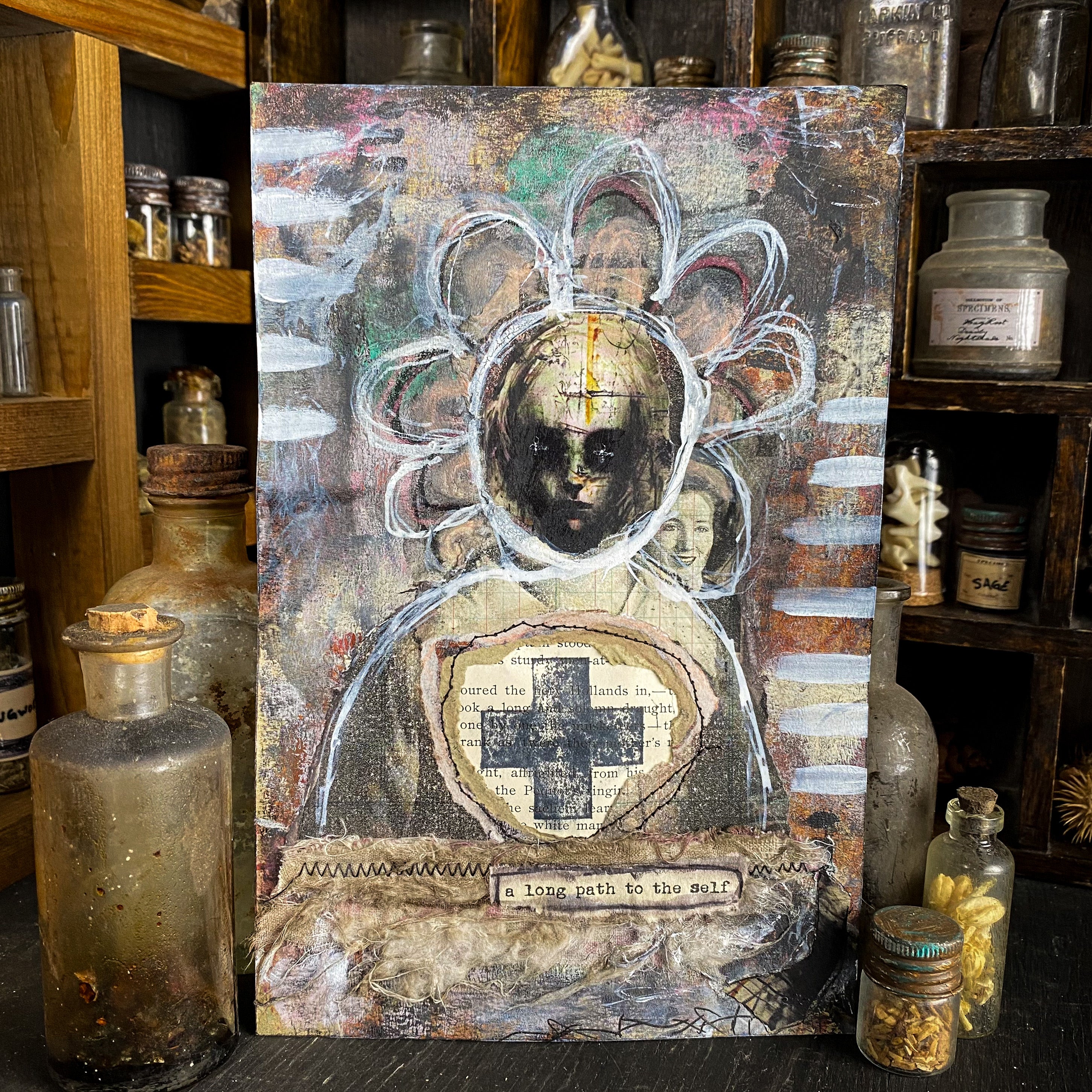 Path to the Self - Original Mixed Media Collage