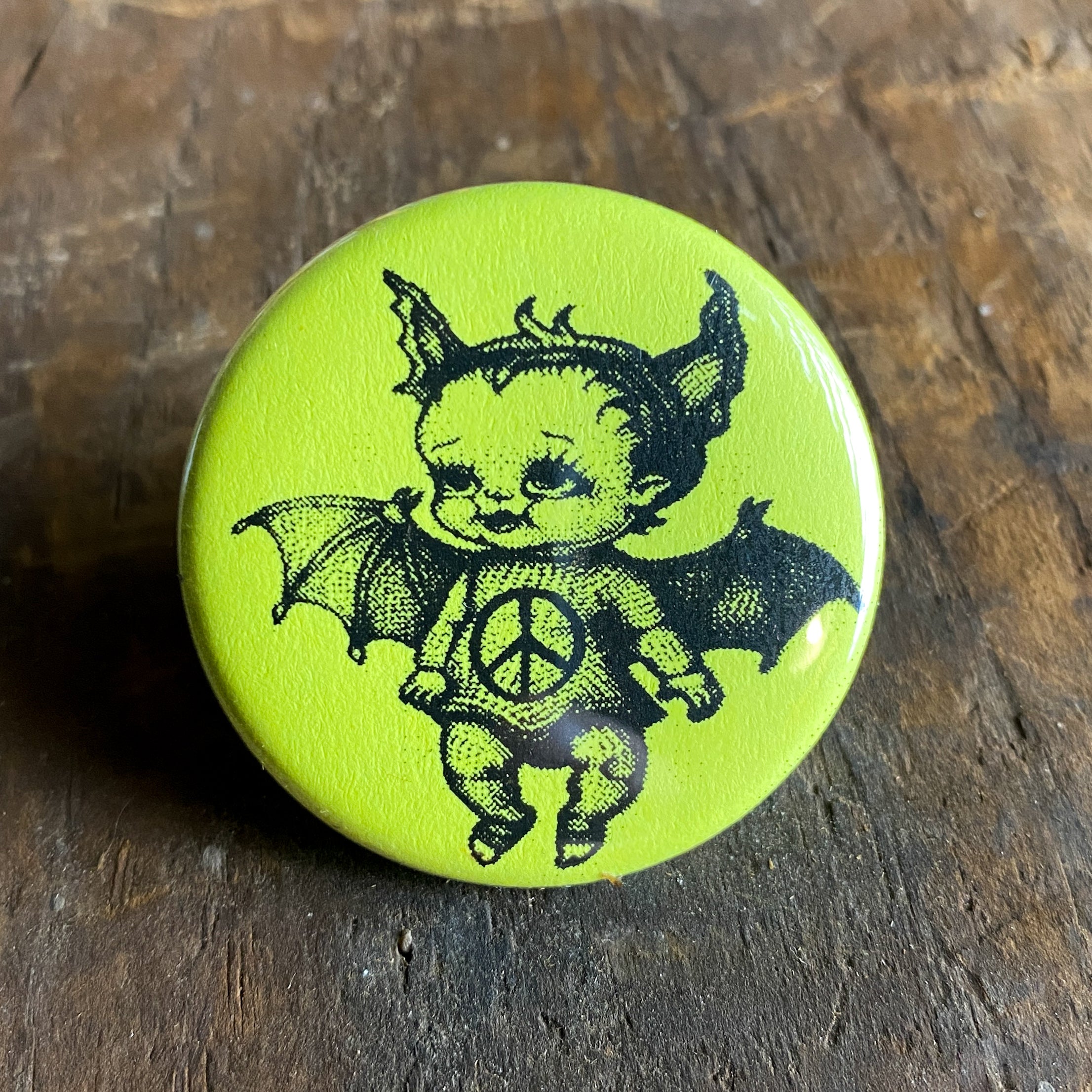 Bat Doll - Hand Pressed Button/Pin - 1.5"