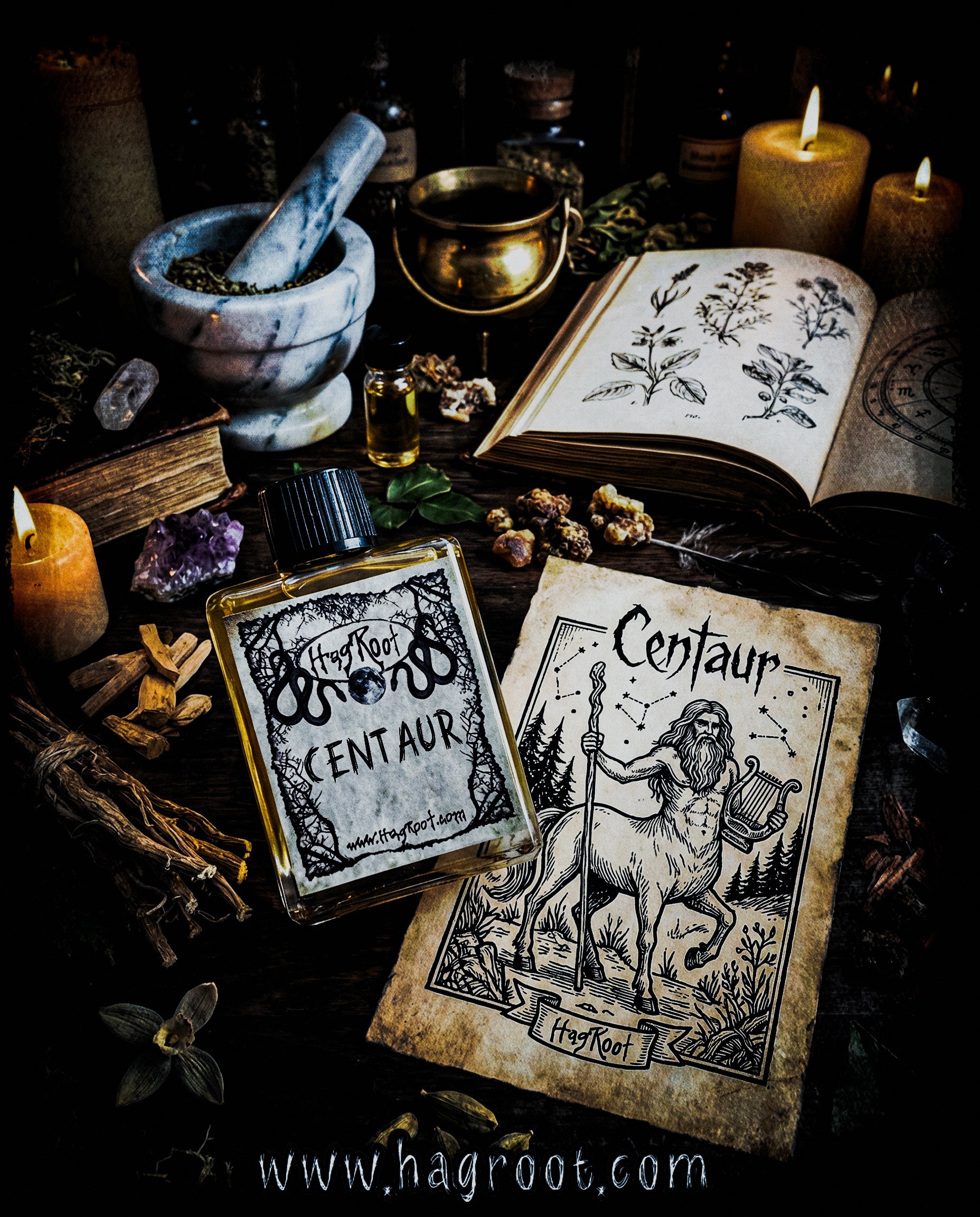 CENTAUR-(Cedar, Vanilla, Galbanum, Vetiver, Cardamom, Sandalwood, Myrrh, Musk)-Perfume, Cologne, Anointing, Ritual Oil