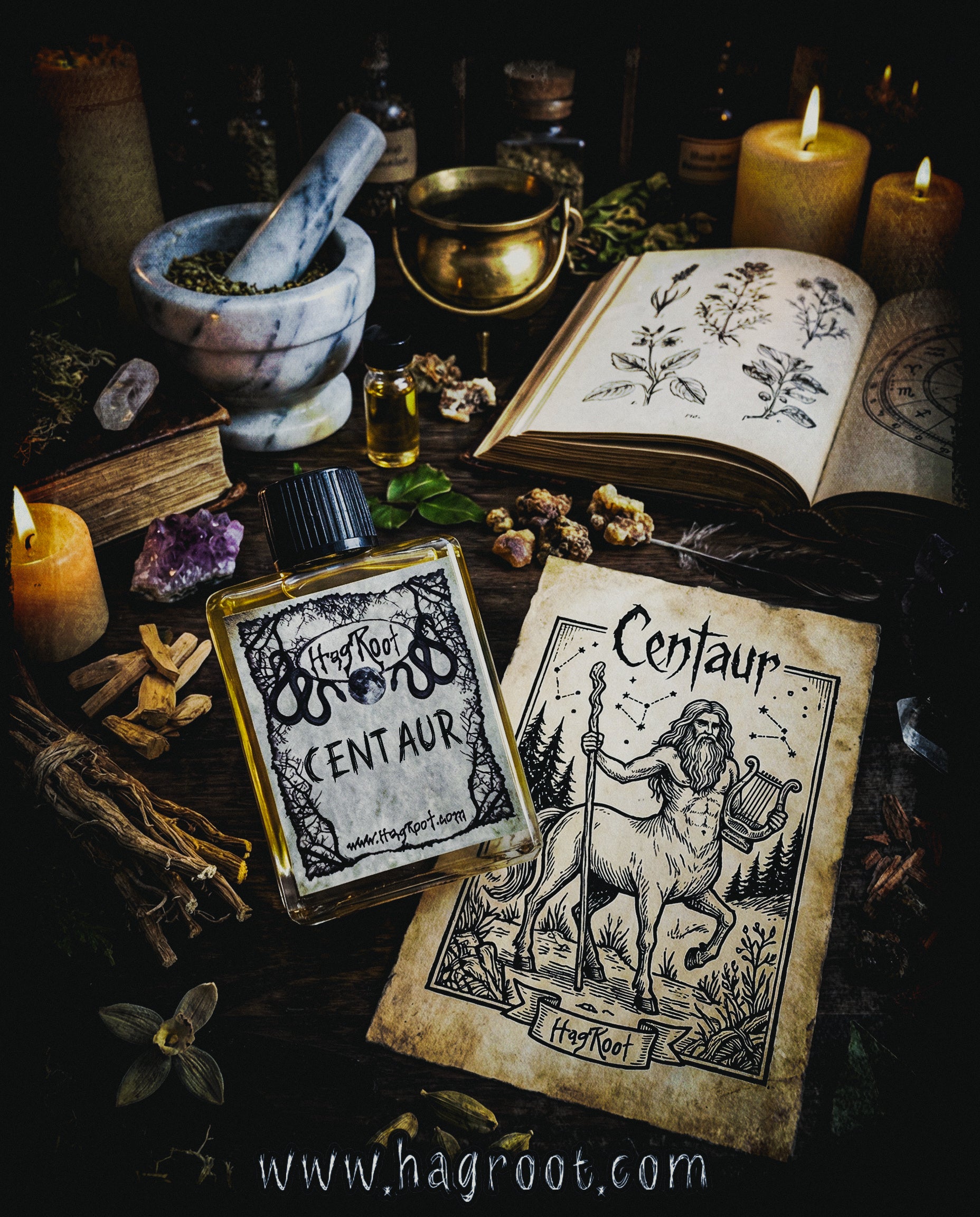 CENTAUR-(Cedar, Vanilla, Galbanum, Vetiver, Cardamom, Sandalwood, Myrrh, Musk)-Perfume, Cologne, Anointing, Ritual Oil