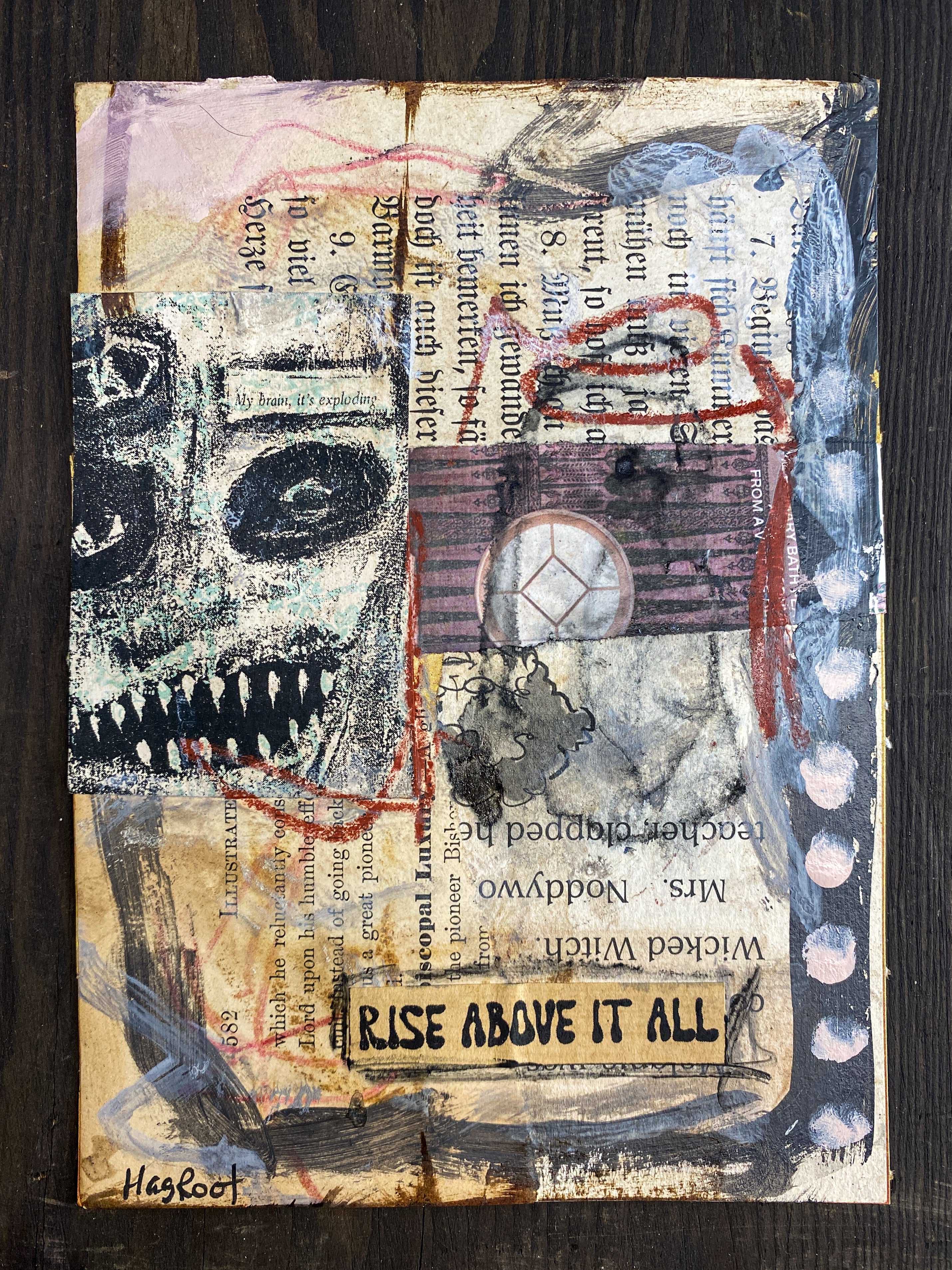 Rise Above It All - Original Mixed Media Collage