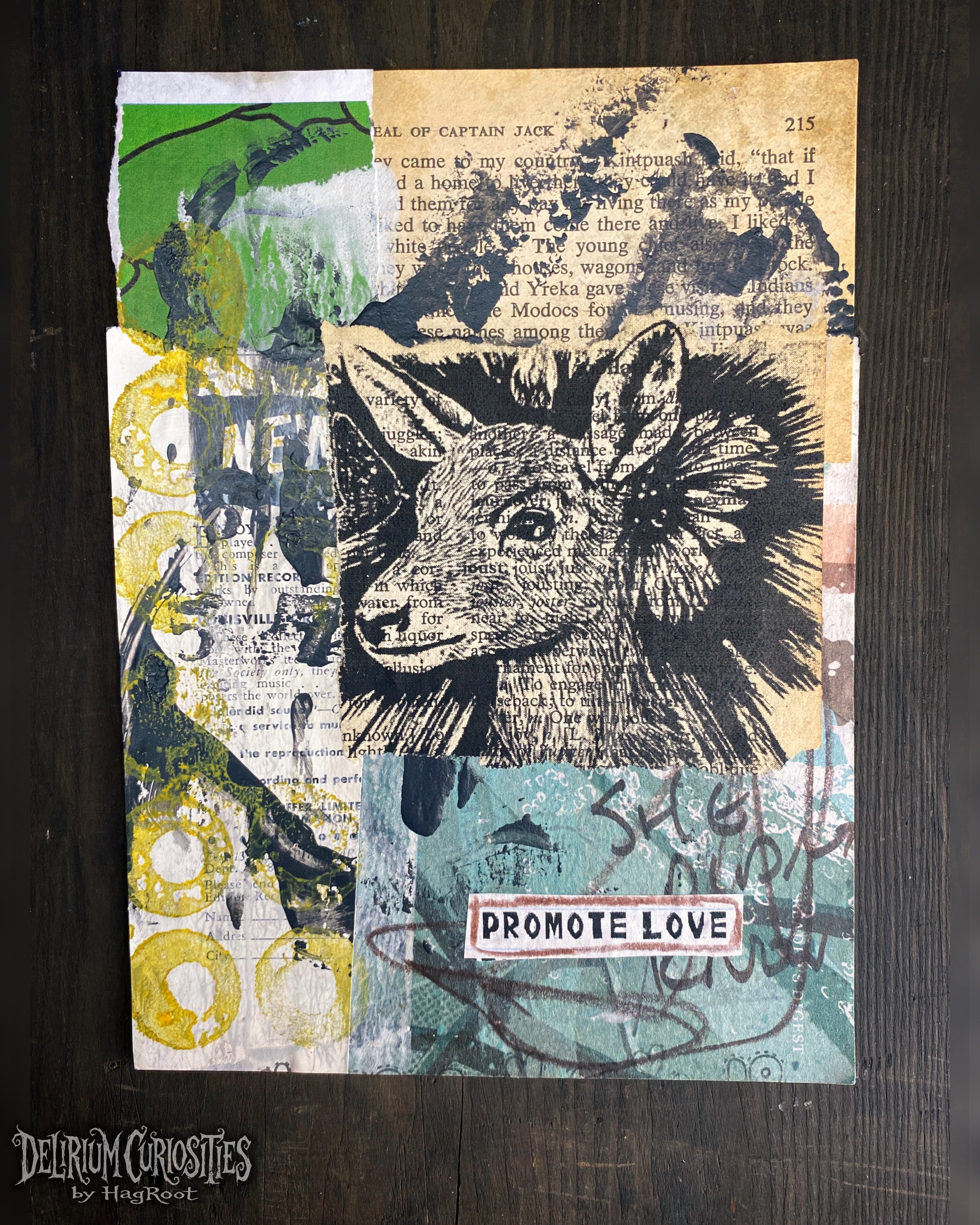 Promote Love - Original Mixed Media Collage