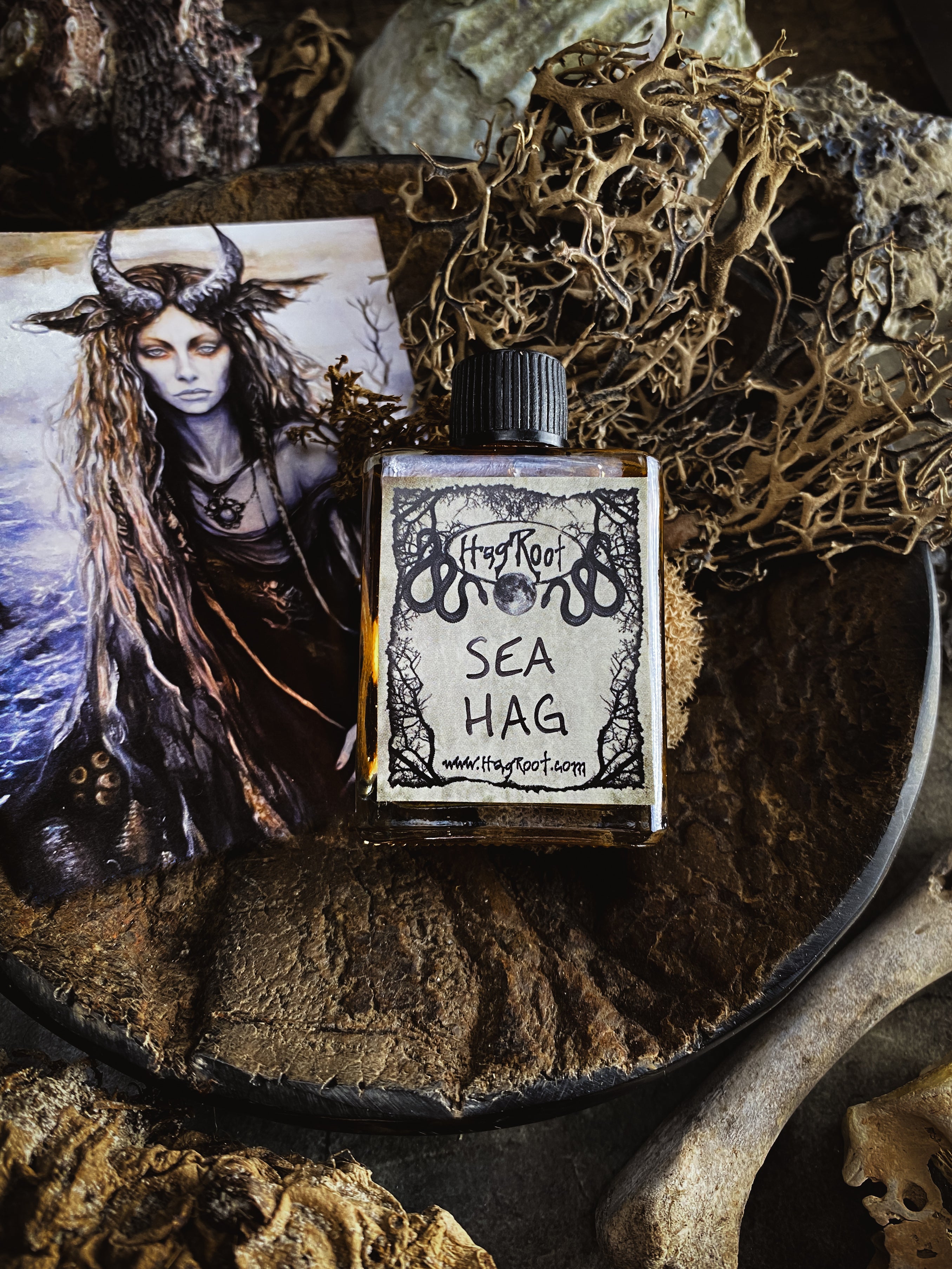 SEA HAG-(Moss, Driftwood, Sea Air, Frankincense Tears, Vetiver)-Perfume, Cologne, Anointing, Ritual Oil