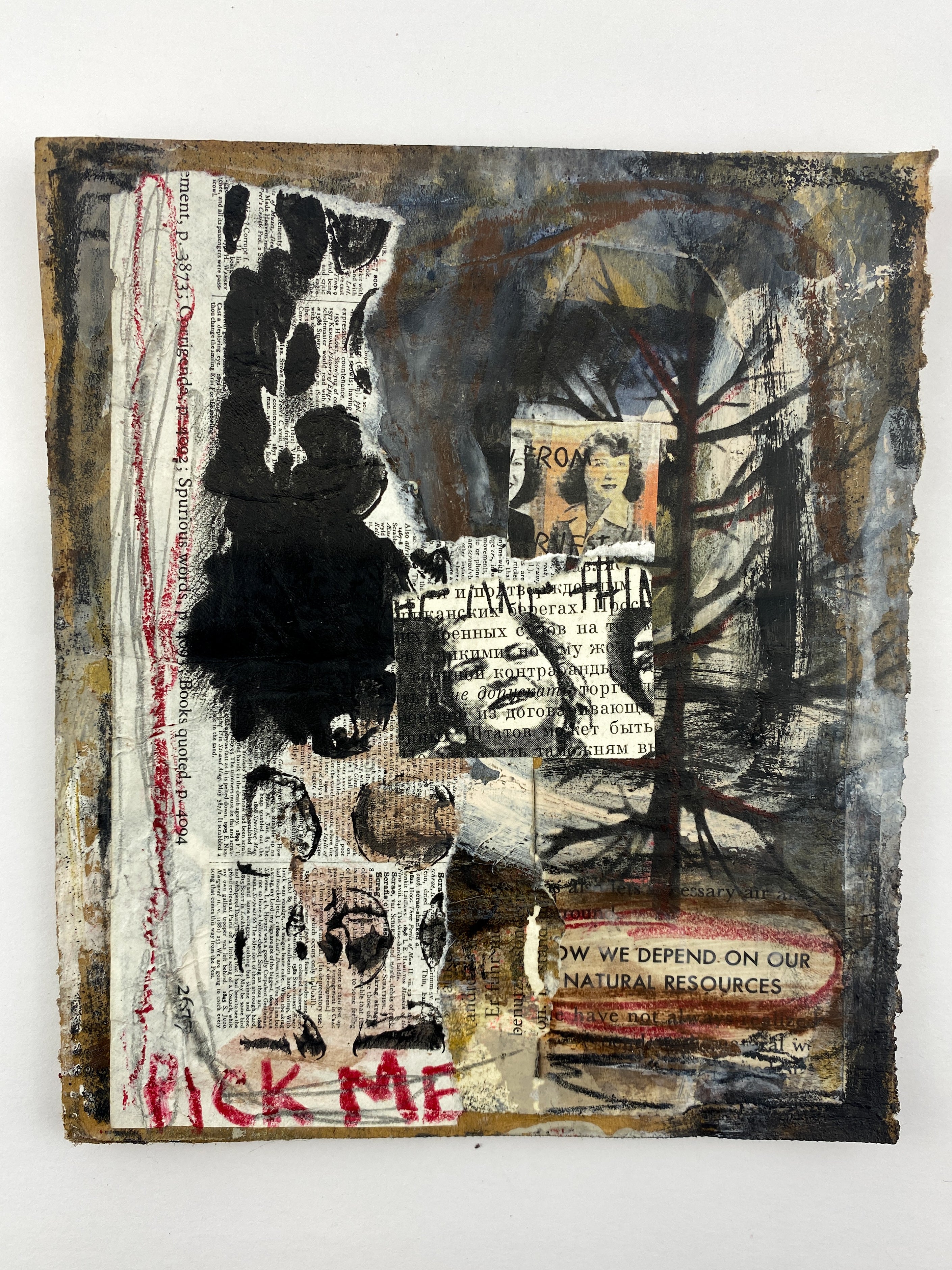 Pick Me - Original Mixed Media Collage