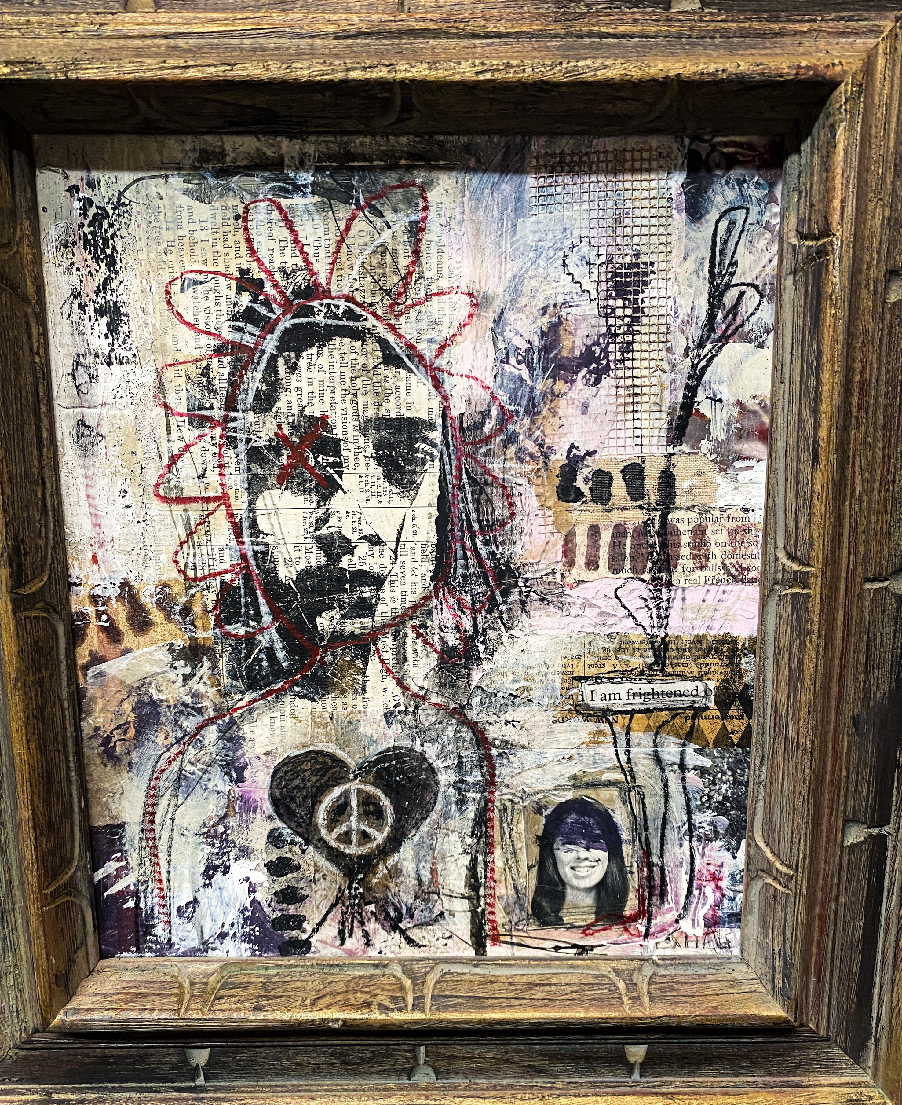 I Am - Original Framed Mixed Media Collage