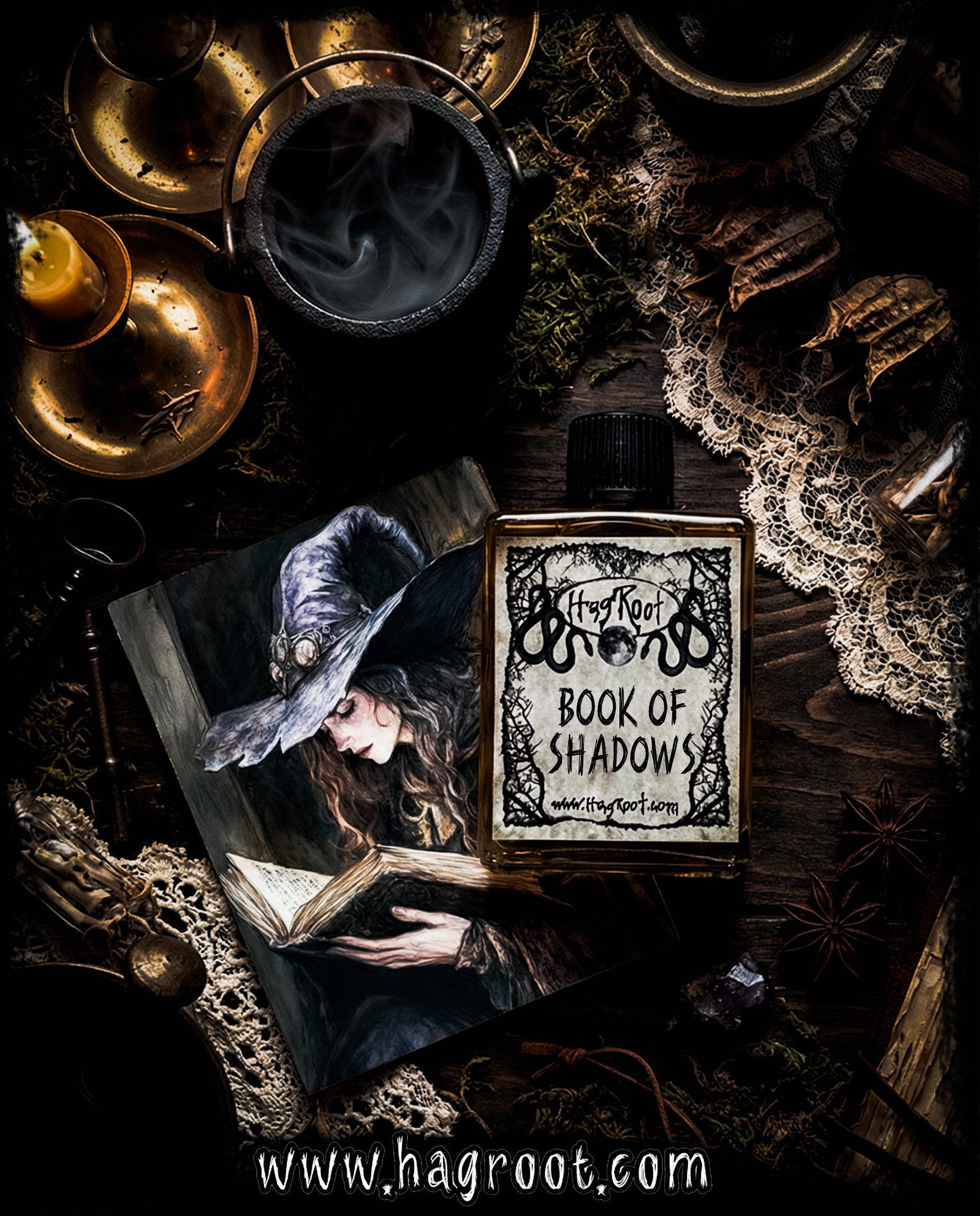 BOOK OF SHADOWS-(Aged Leather, Old Book Pages, Incense, Sweet Offerings)- Perfume, Cologne, Anointing, Ritual Oil