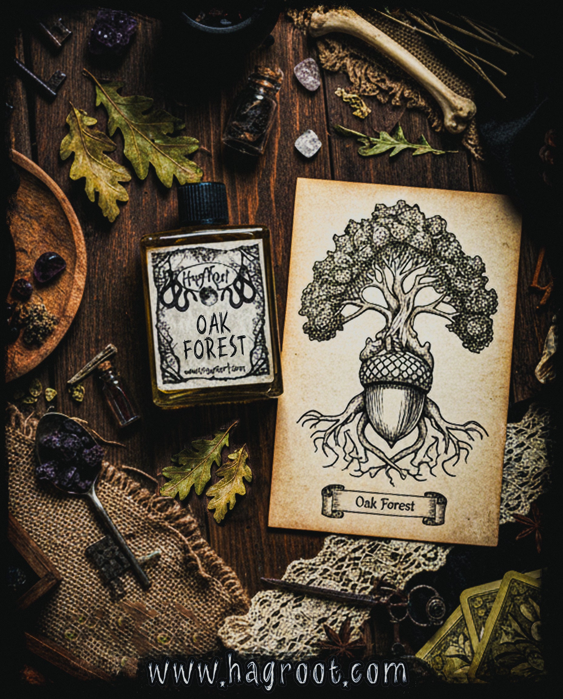 OAK FOREST-(Myrrh, Dragons Blood, Patchouli, Rose, Jasmine, Musk, Vanilla, Amber, Cedar, Orchid, Black Pepper, Oak)-Perfume, Cologne, Anointing, Ritual Oil