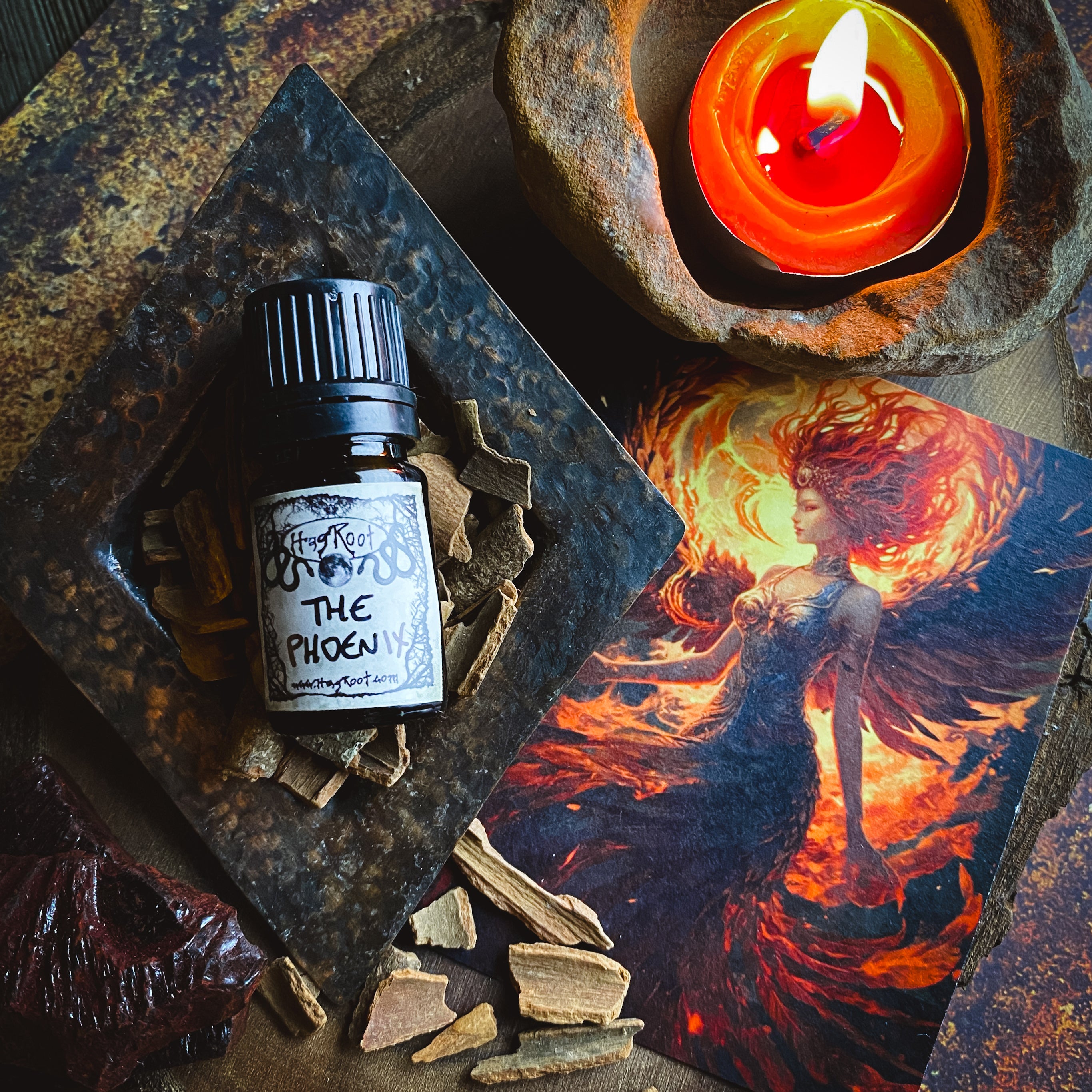THE PHOENIX-(Blood Oranges, Golden Amber, Fiery Embers, Warm Spices)-Perfume, Cologne, Anointing, Ritual Oil