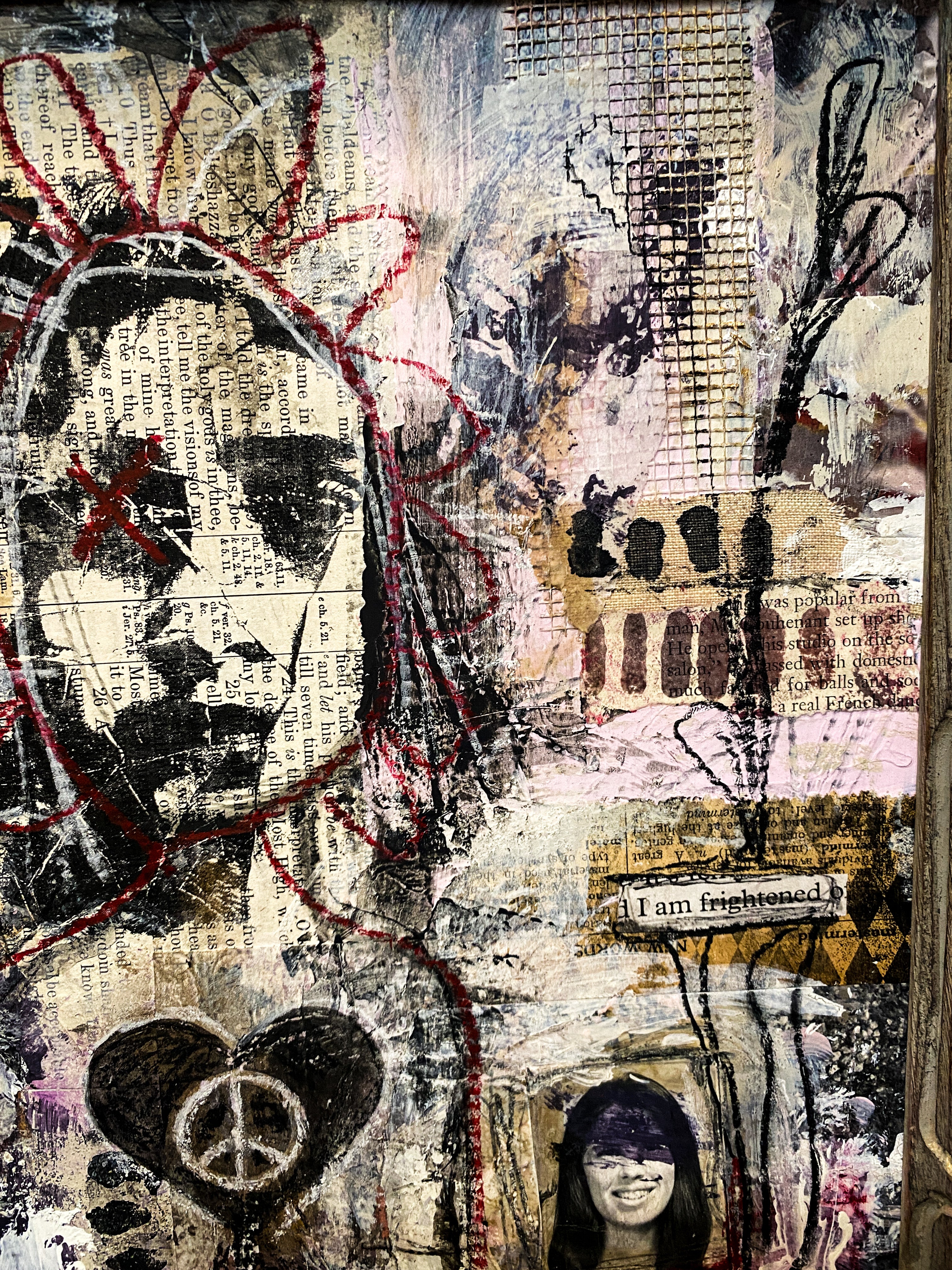 I Am - Original Framed Mixed Media Collage