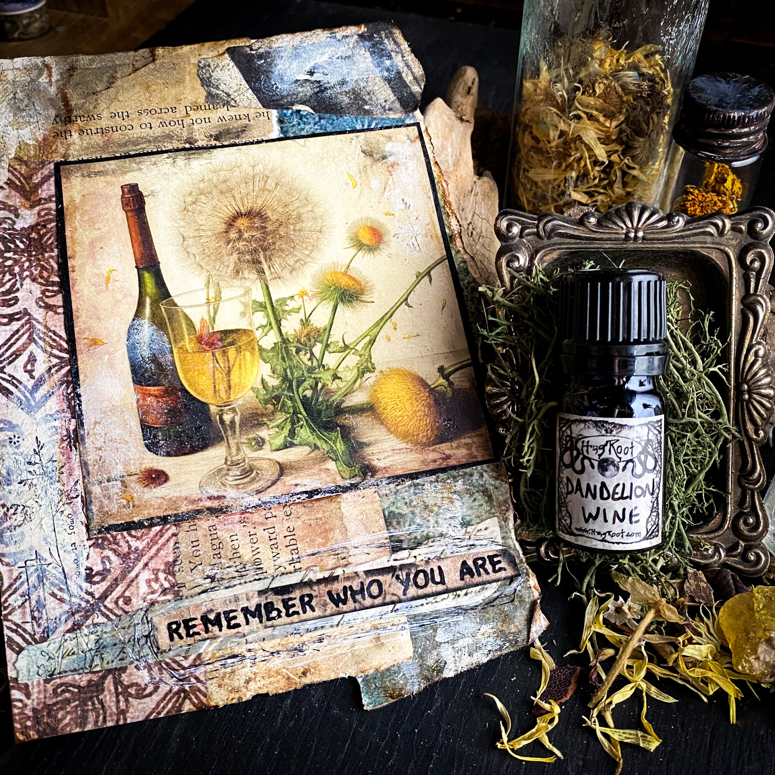DANDELION WINE-(Dandelion, Myrrh, Grapes, Thyme)-Perfume, Cologne, Anointing, Ritual Oil