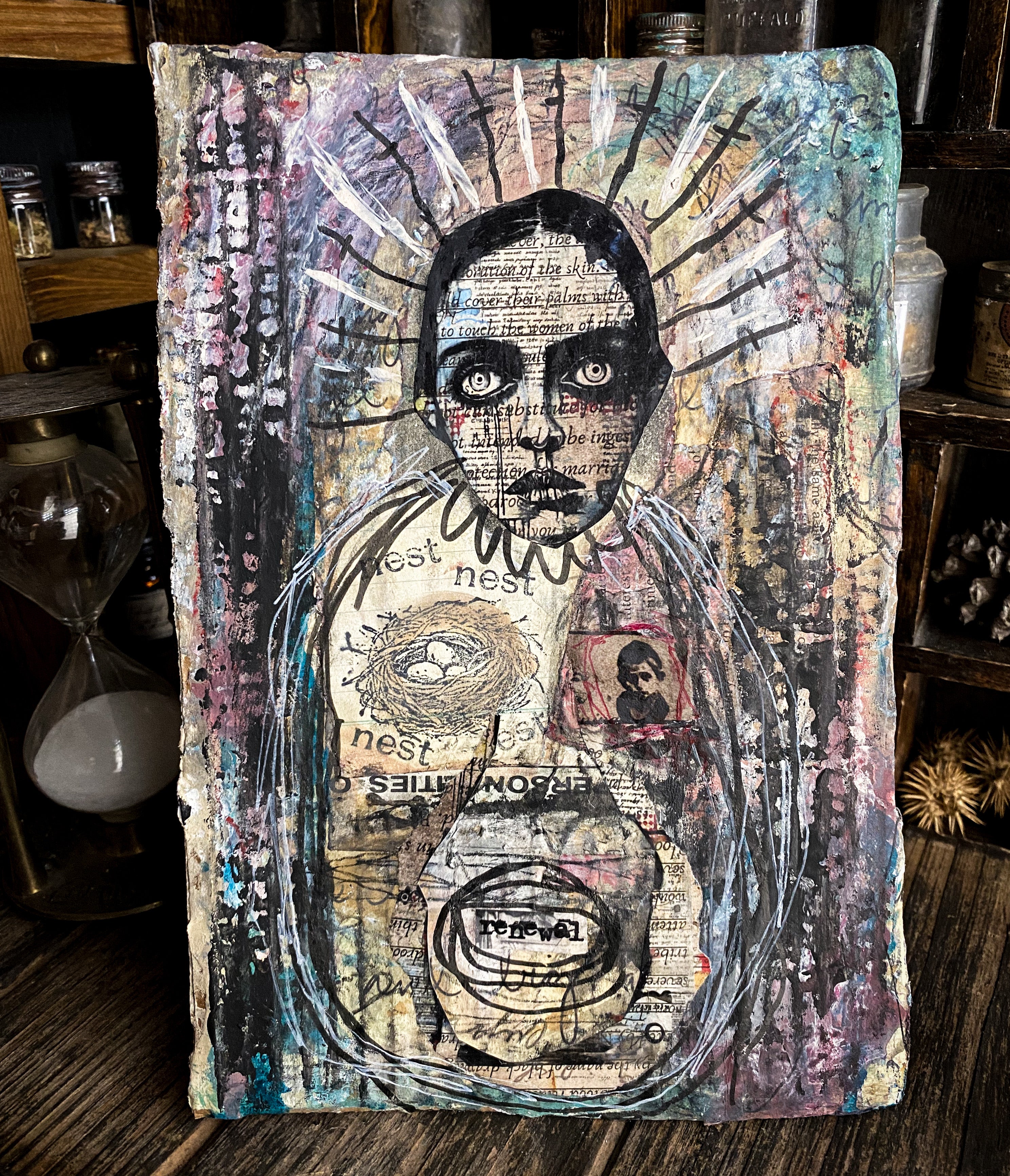 Renewal - Original Mixed Media Collage