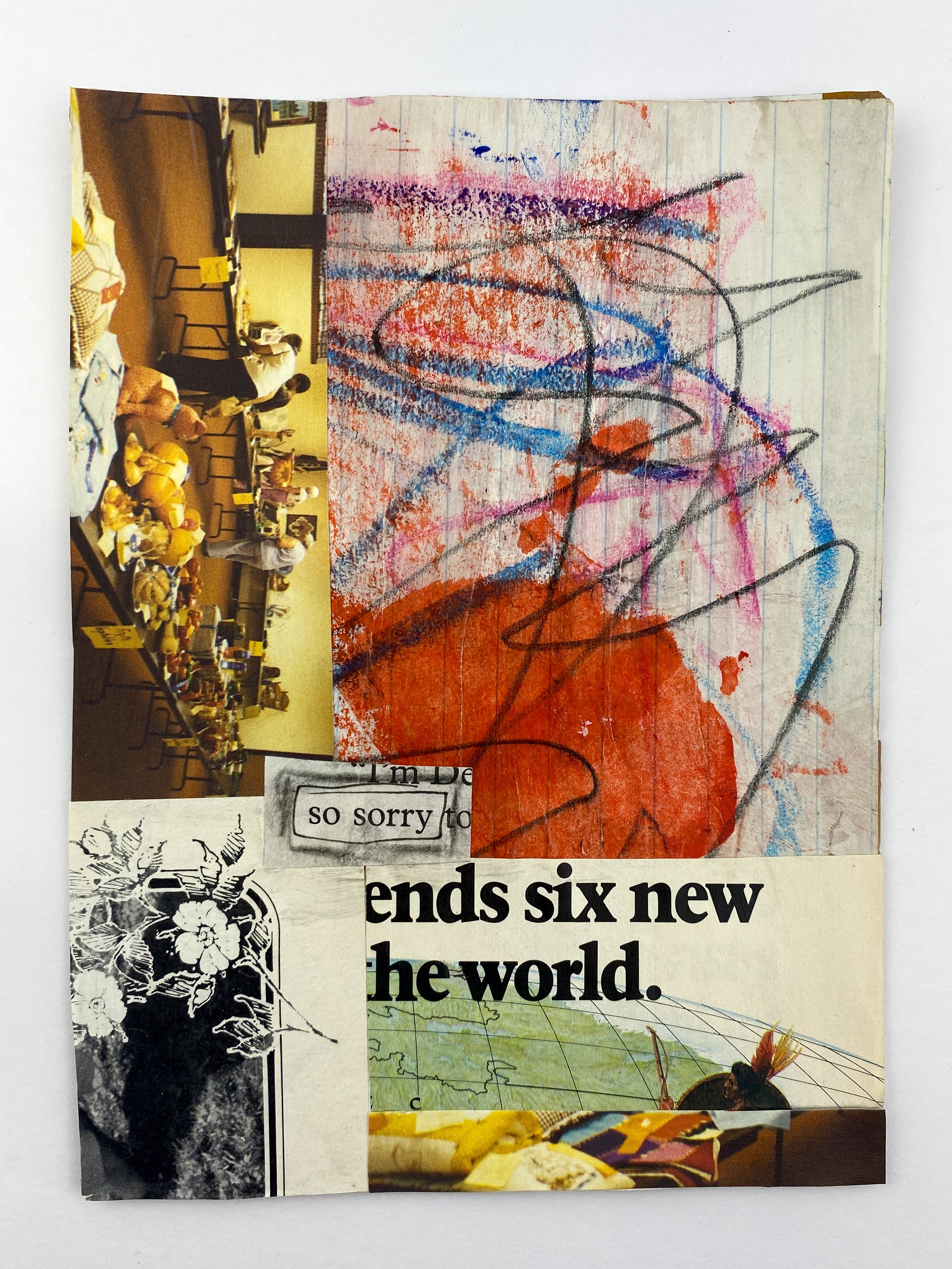 So Sorry - Original Mixed Media Collage