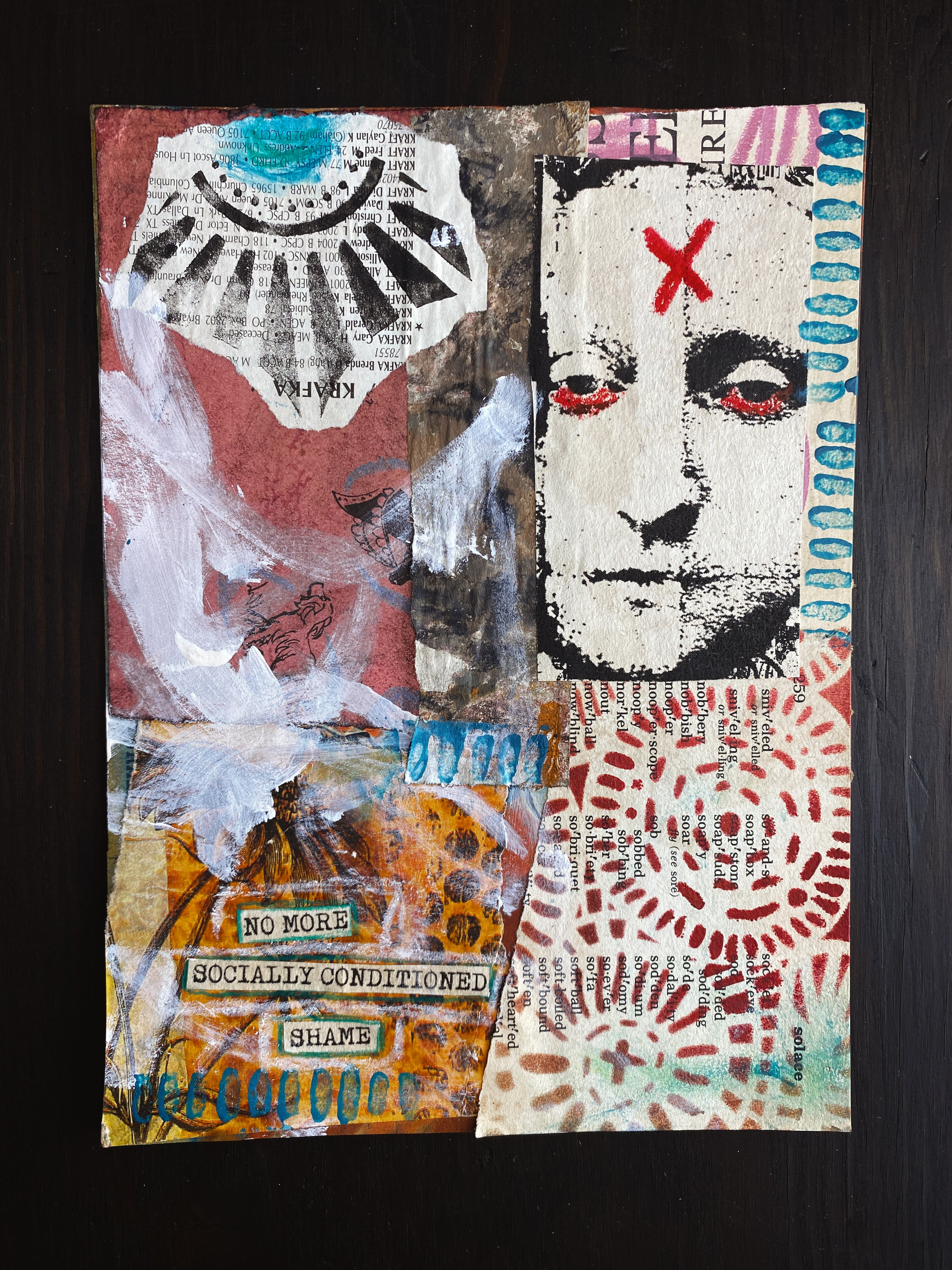 No More Shame - Original Mixed Media Collage