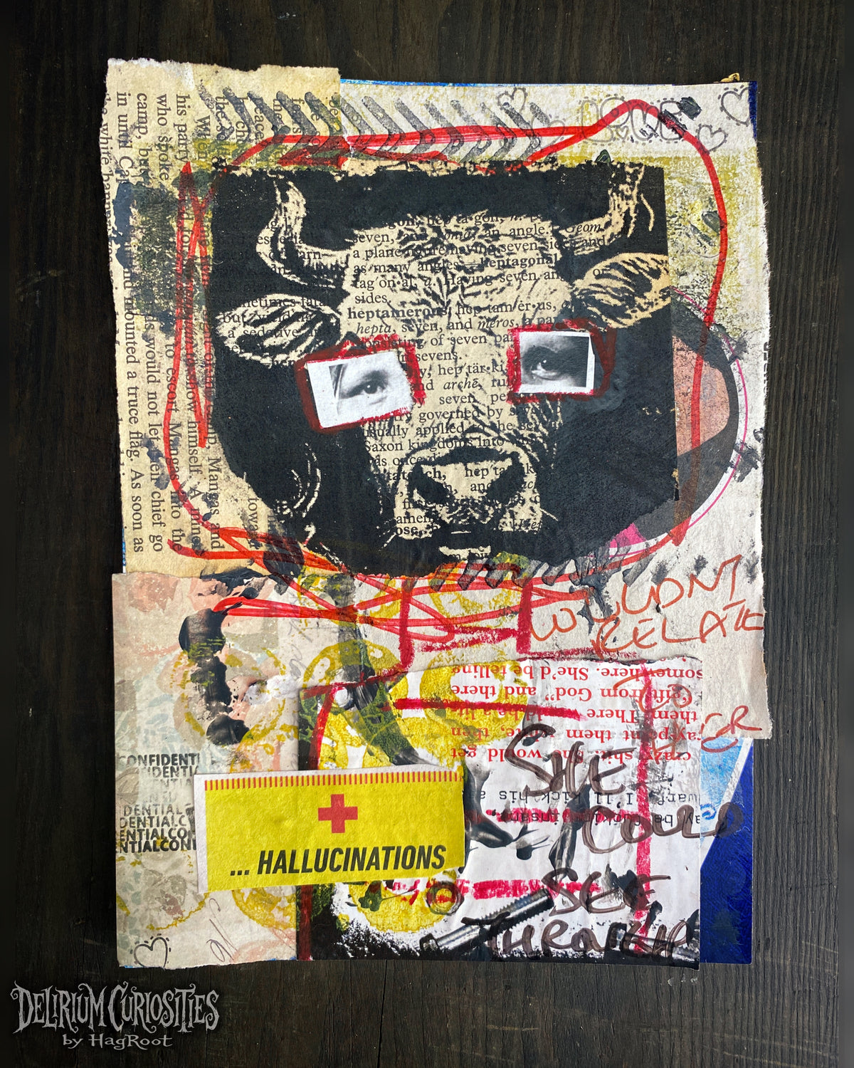 Hallucinations - Original Mixed Media Collage
