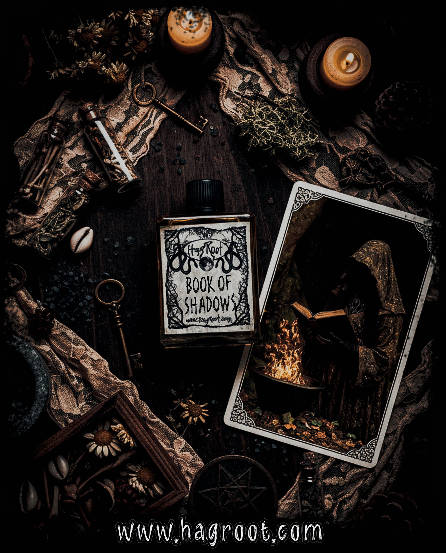 BOOK OF SHADOWS-(Aged Leather, Old Book Pages, Incense, Sweet Offerings)- Perfume, Cologne, Anointing, Ritual Oil