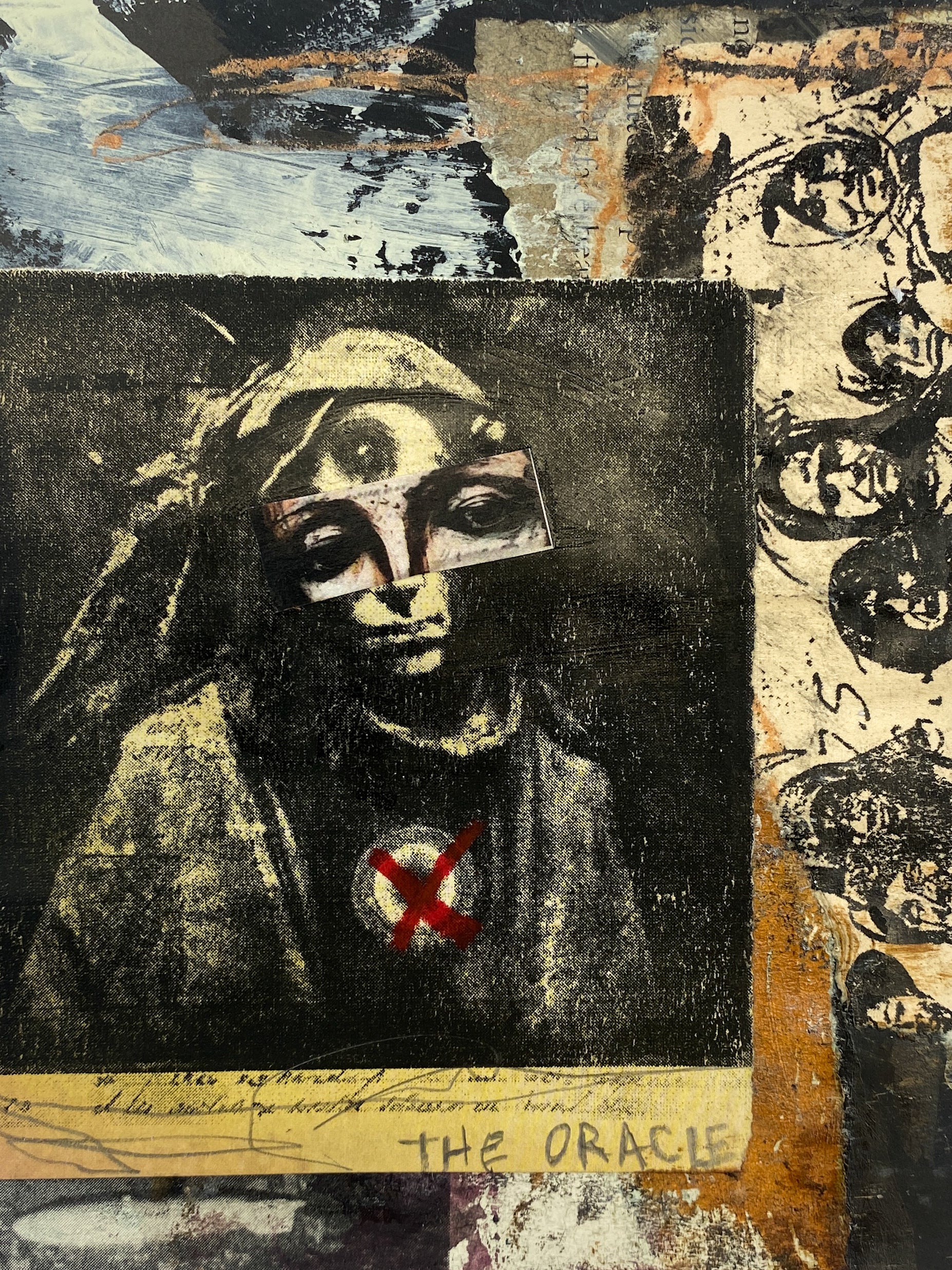 The Oracle - Original Mixed Media Collage