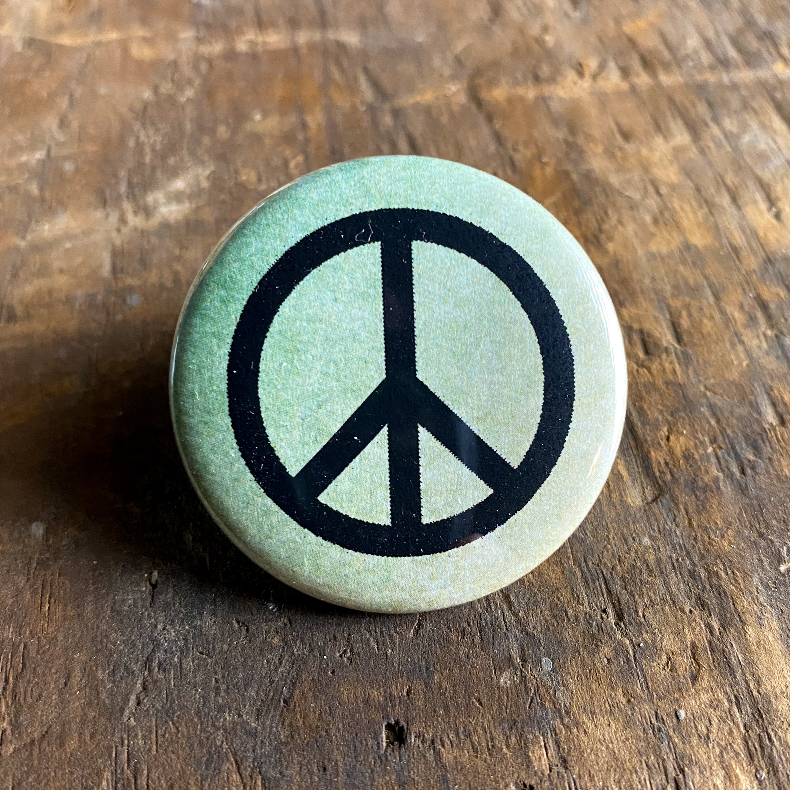 Peace Sign - Hand Pressed Button/Pin - 1.5"