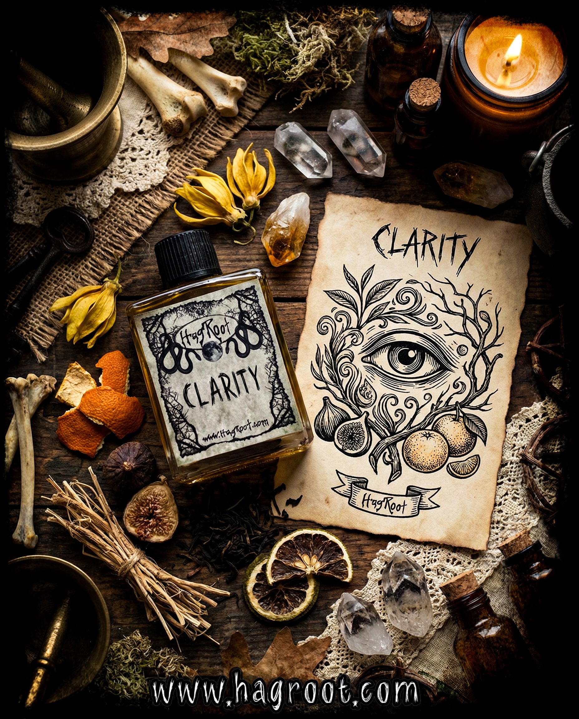 CLARITY-(Ylang Ylang, Mandarin Orange, Fig, Vetiver, Tea Leaves, Bergamot)-Perfume, Cologne, Anointing, Ritual Oil