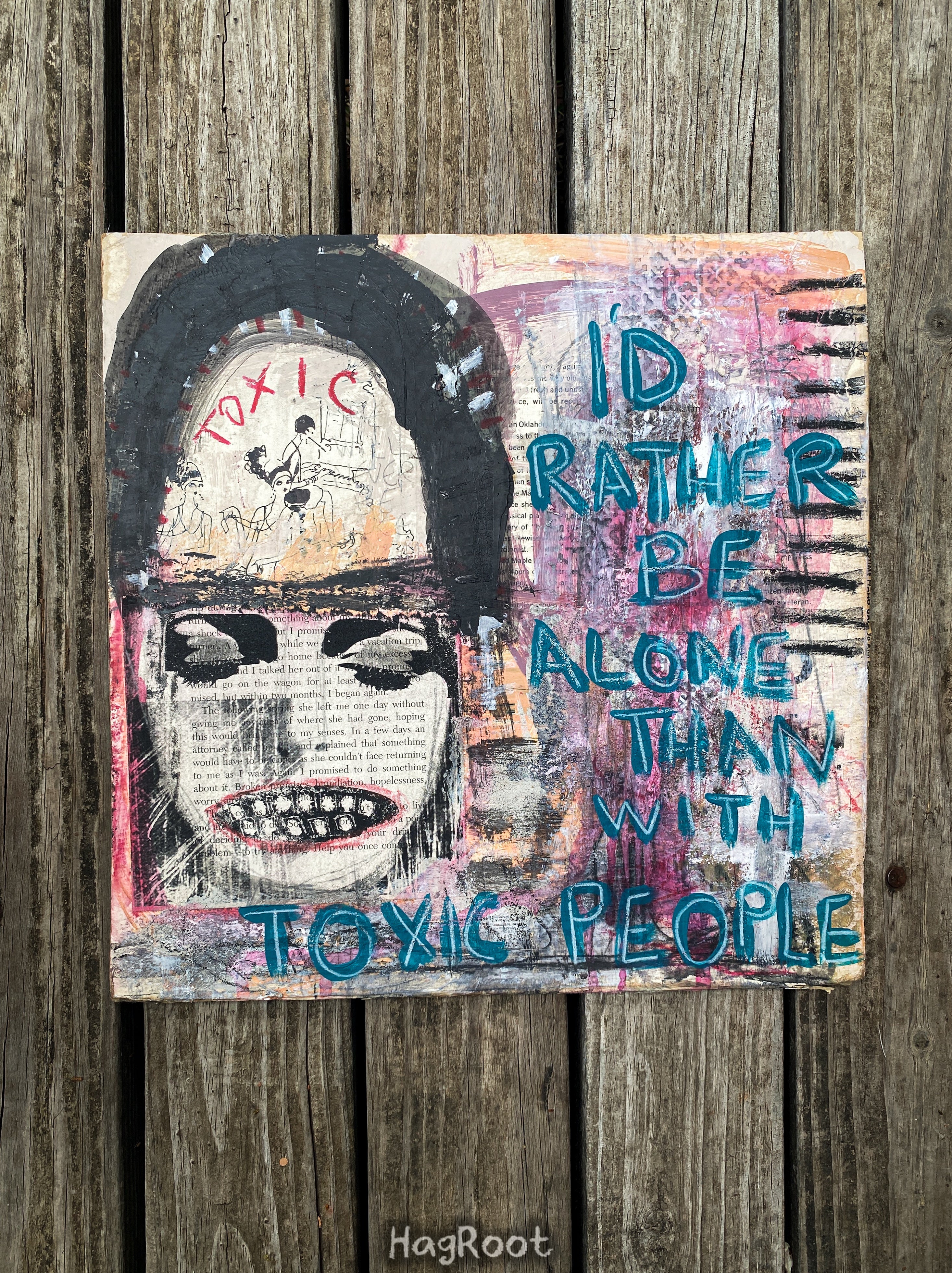 Toxic - Original Mixed Media Collage
