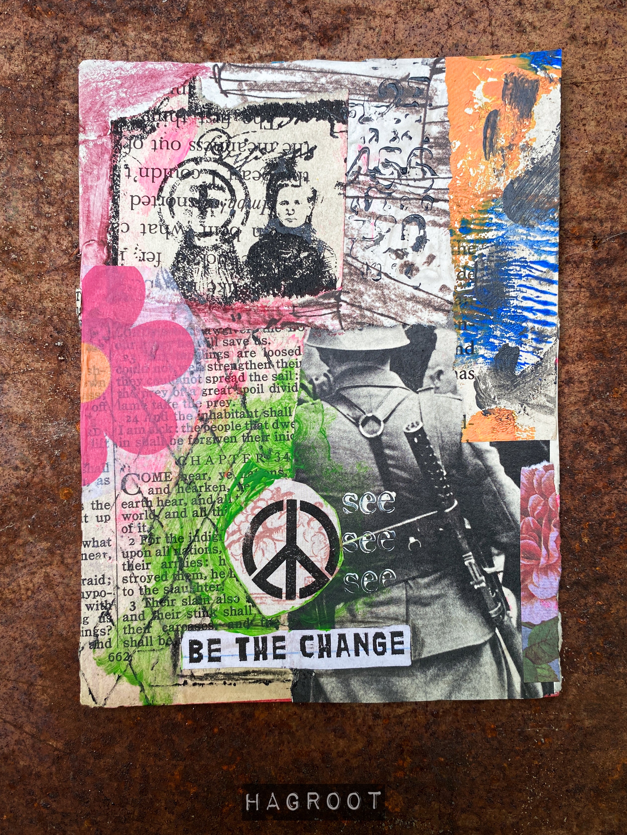 Be the Change - Original Mixed Media Collage
