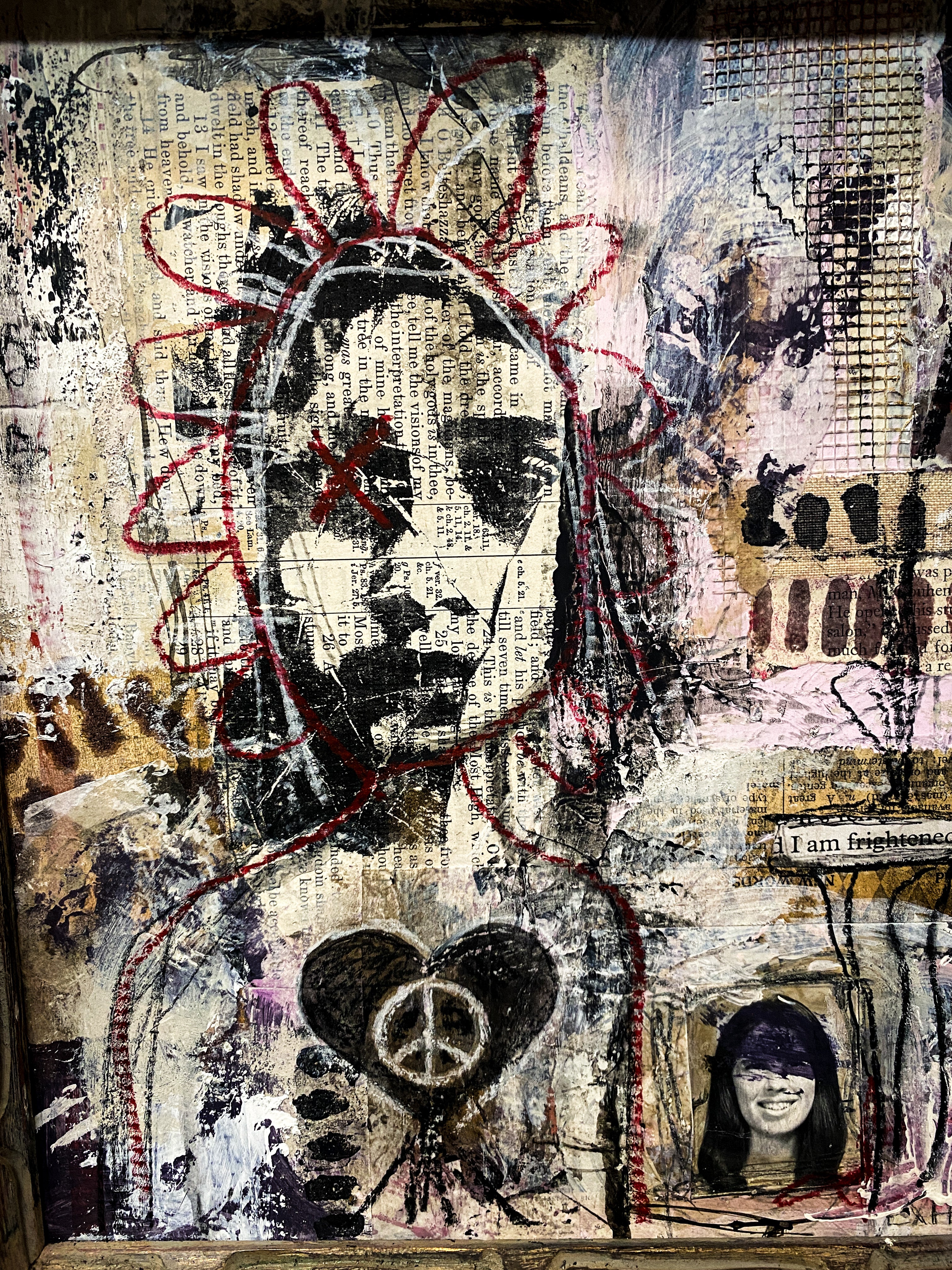 I Am - Original Framed Mixed Media Collage