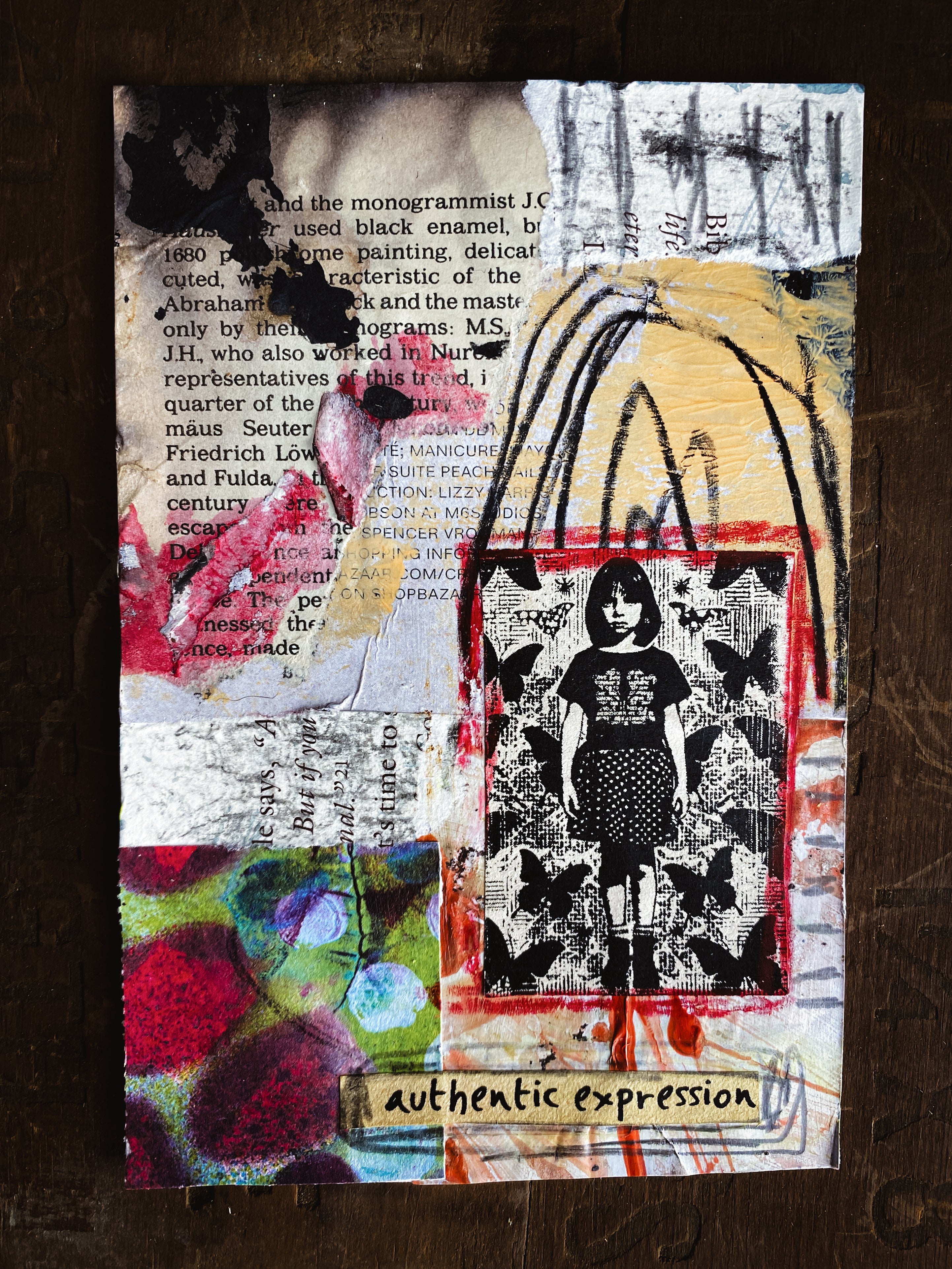 Authentic Expression - Original Mixed Media Collage