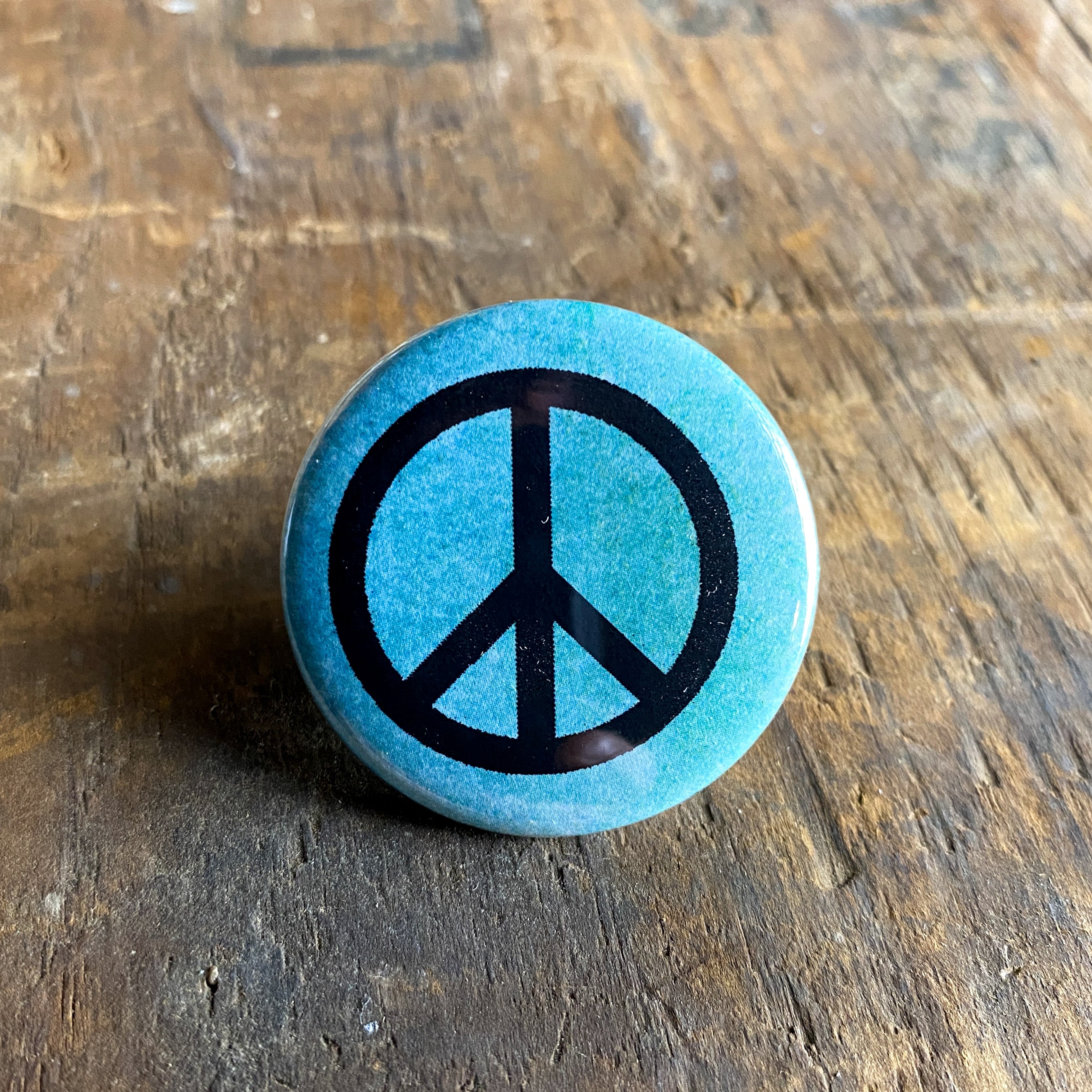 Peace Sign - Hand Pressed Button/Pin - 1.5"