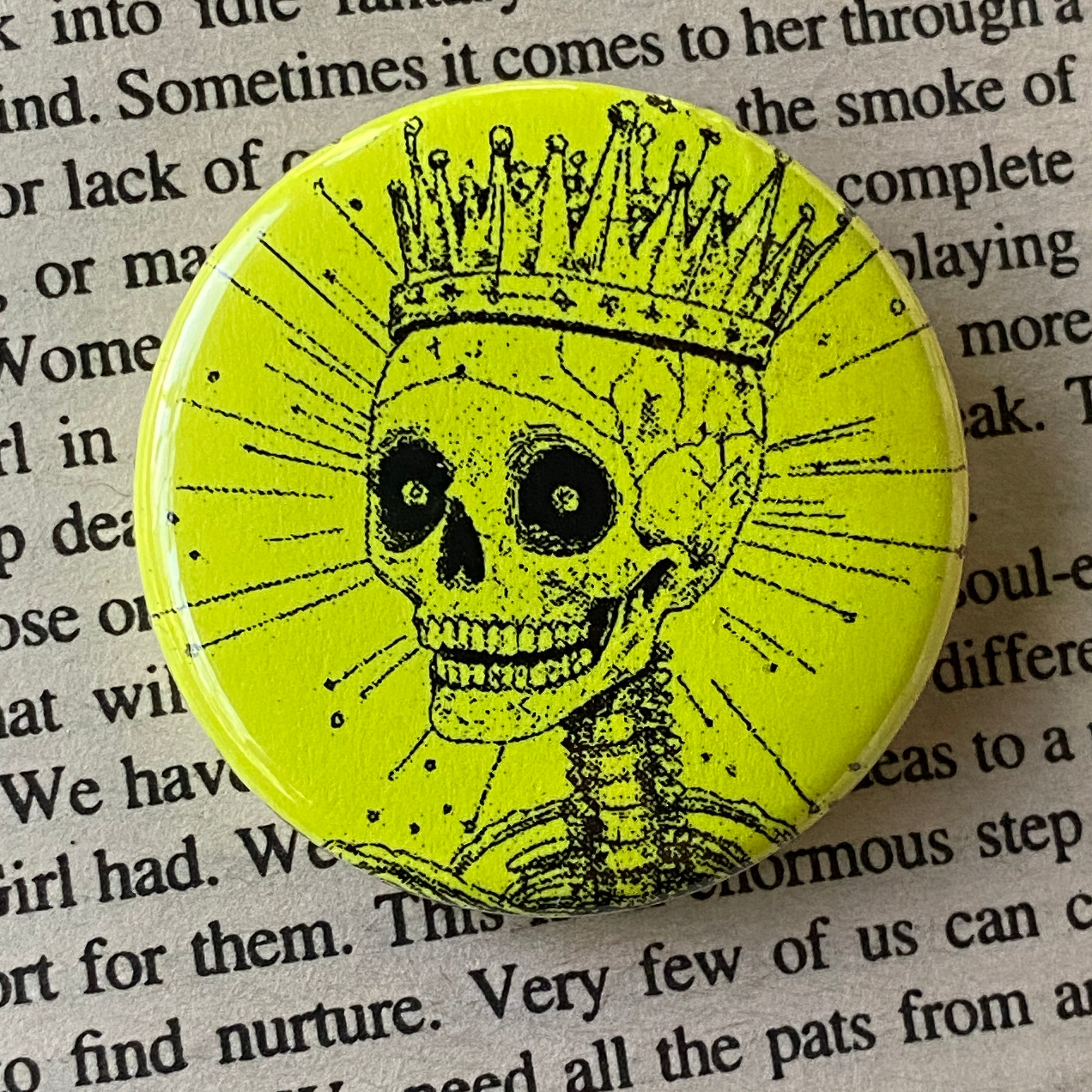 King - Hand Pressed Button/Pin - 1.5"