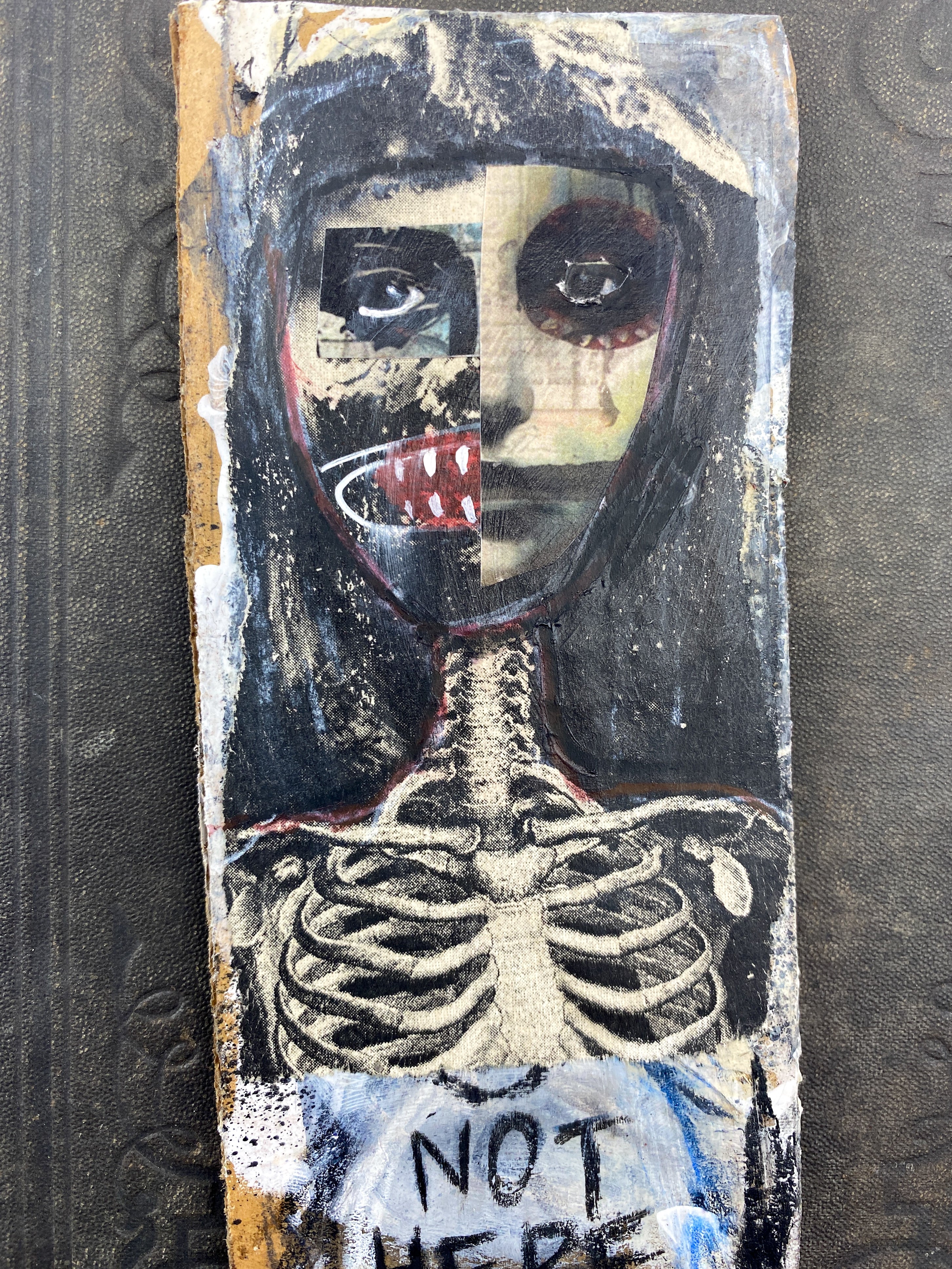 Not Here - Original Mixed Media Collage