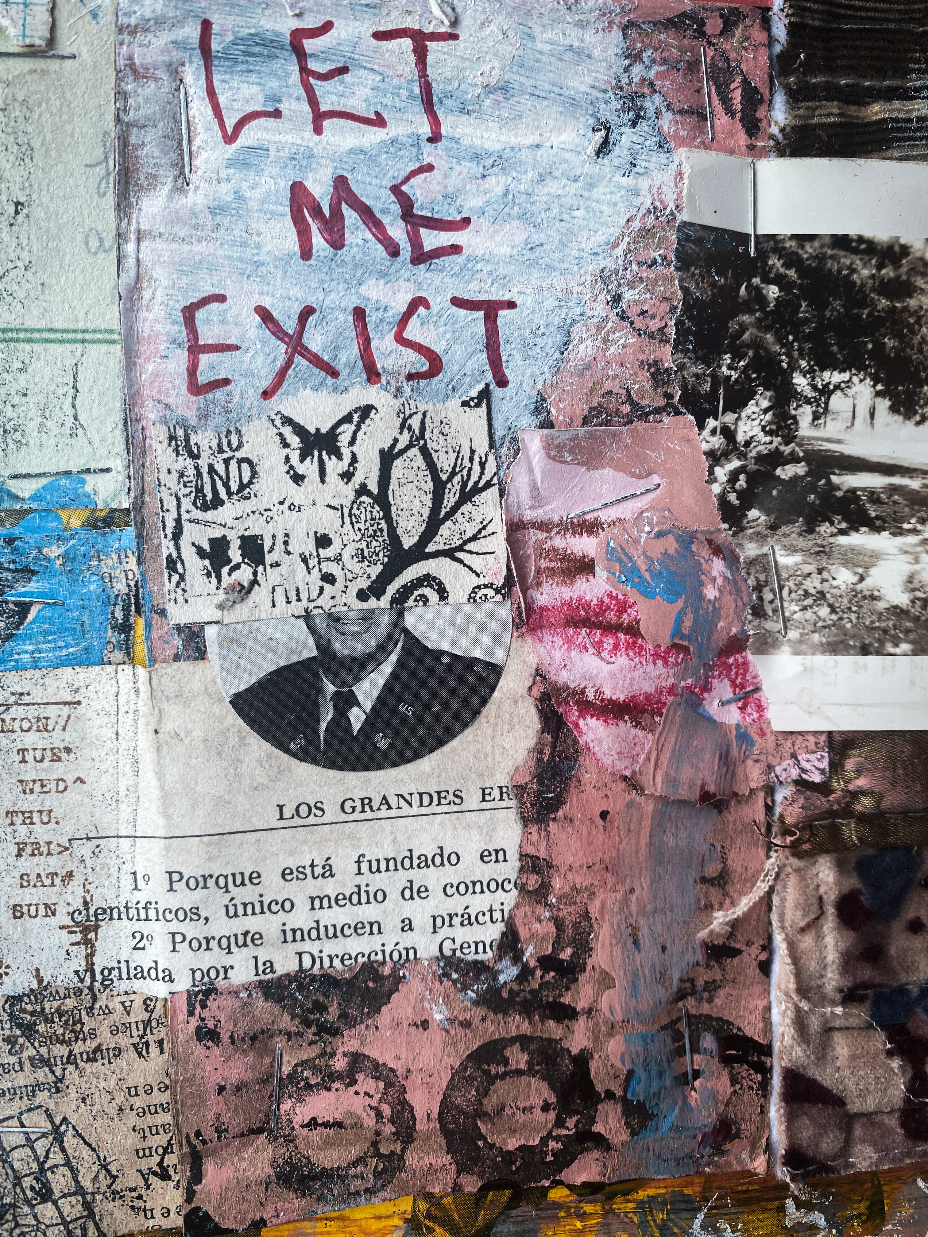 Fragile Existence - Original Mixed Media Abstract Collage