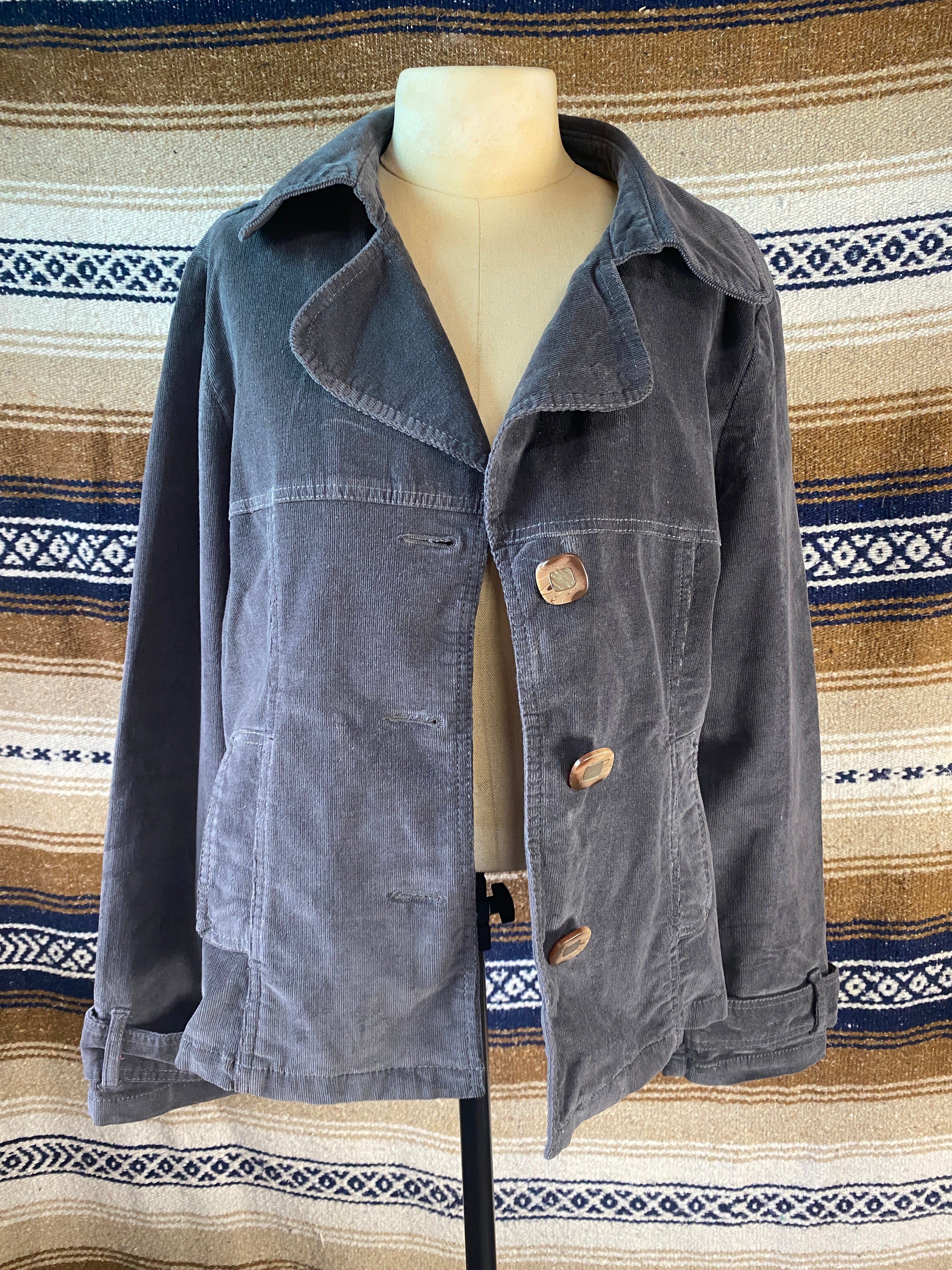 Grey Corduroy Jacket - Size Large