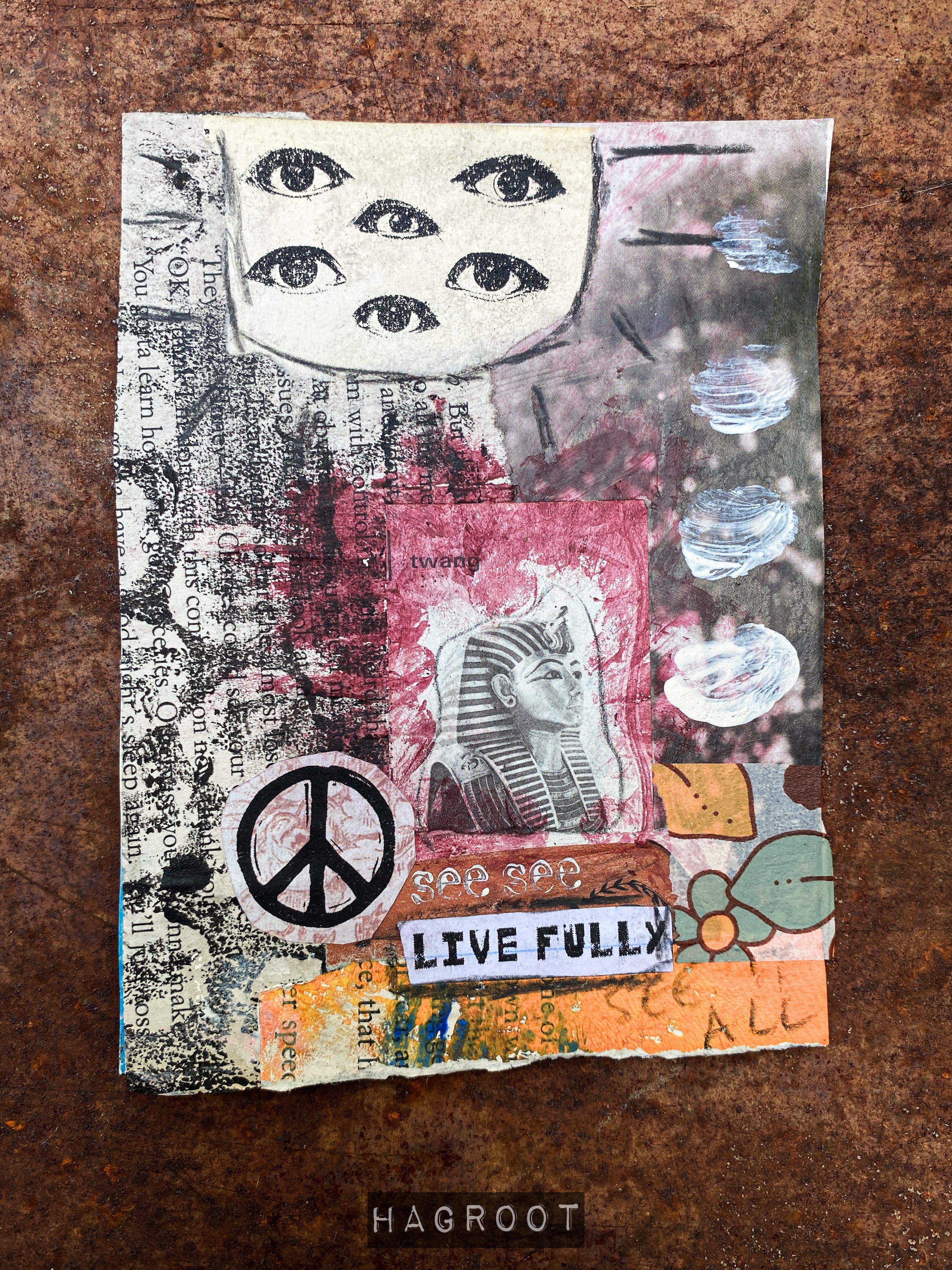 Live Fully - Original Mixed Media Collage