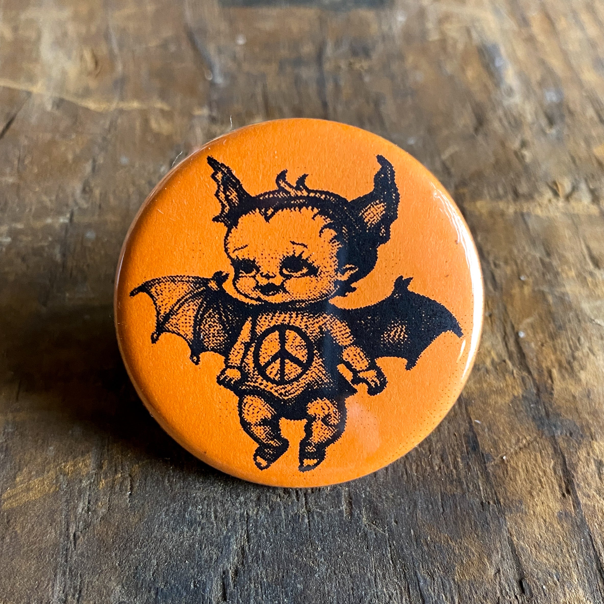 Bat Doll - Hand Pressed Button/Pin - 1.5"