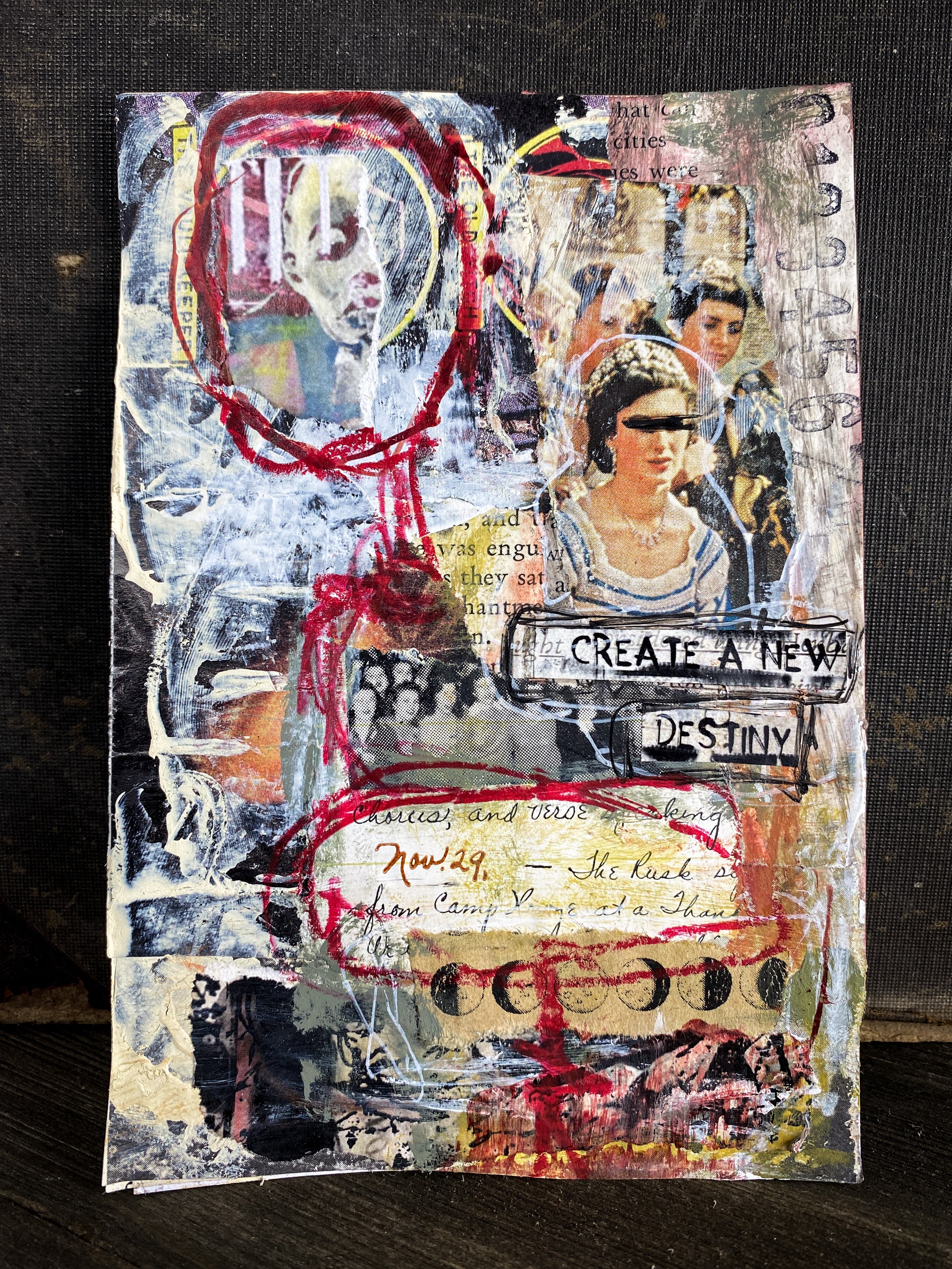 Create a New Destiny - Original Mixed Media Collage