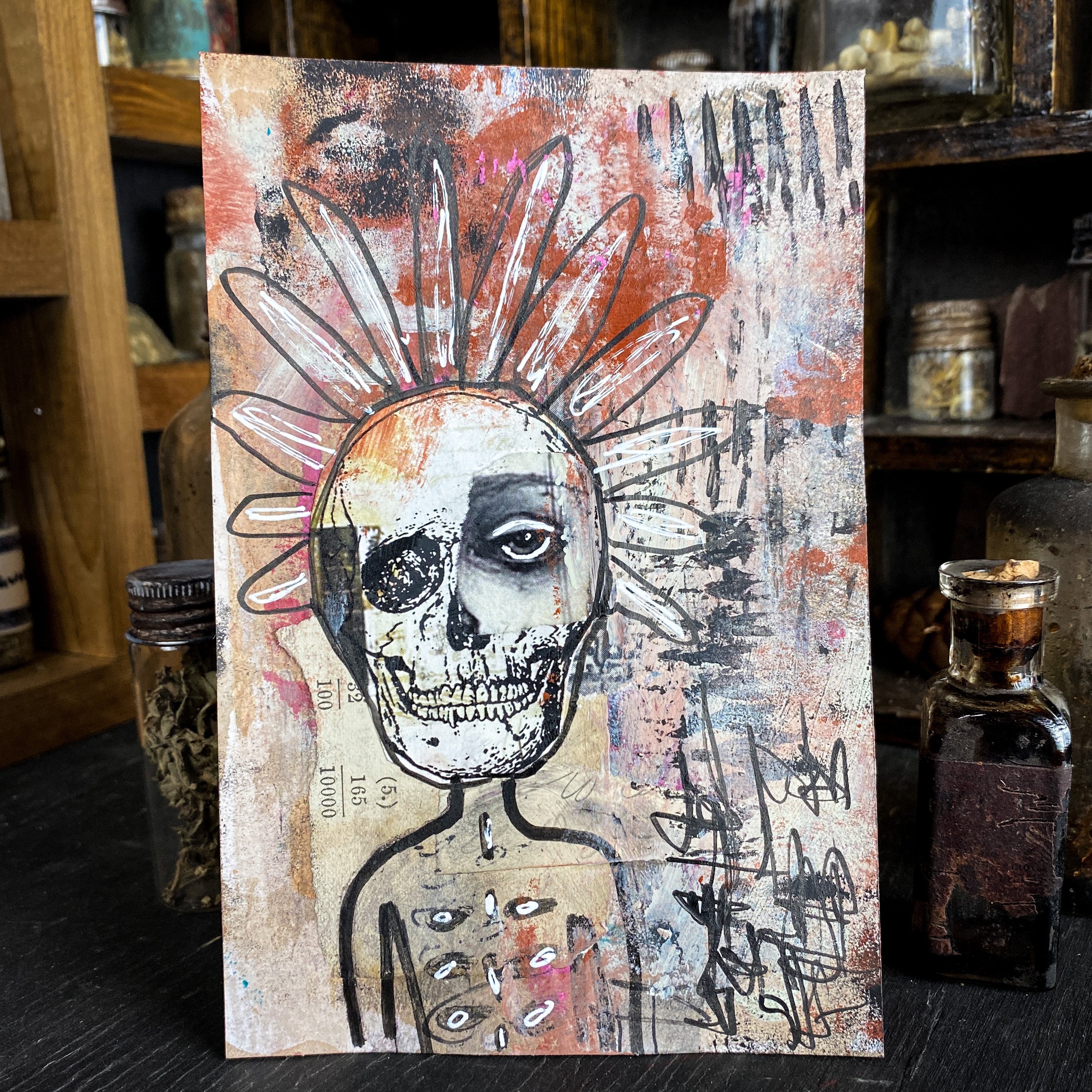 Solitary Dreams - Original Mixed Media Collage