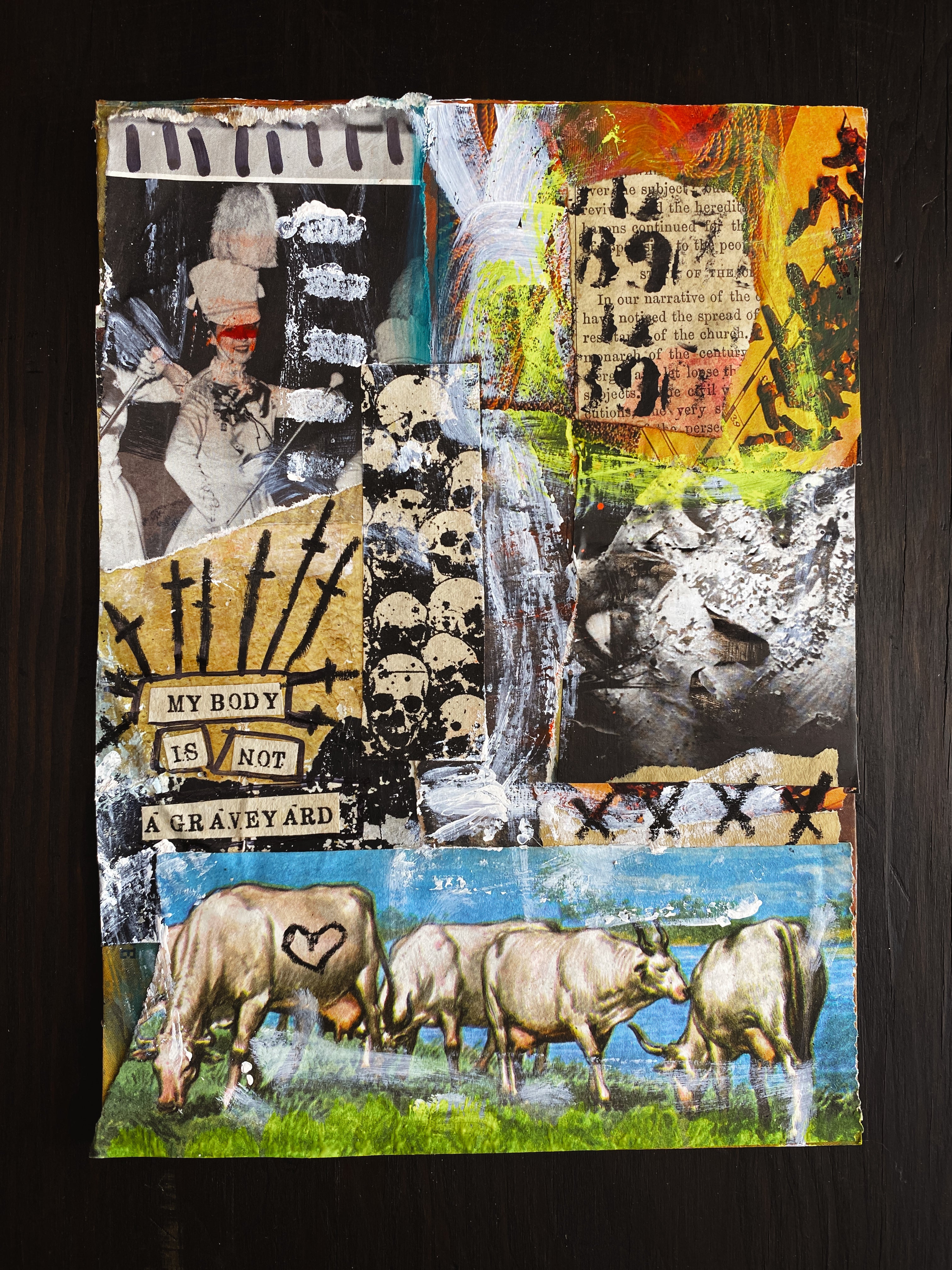 Not a Graveyard - Original Mixed Media Collage