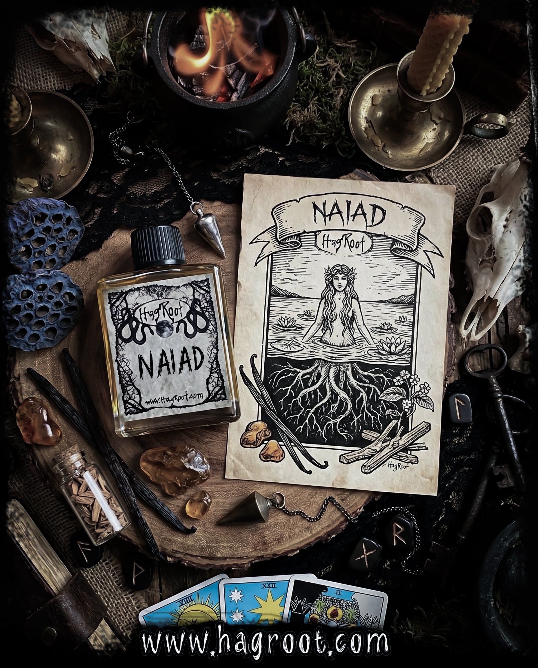 NAIAD-(Enchanted River Water, Vanilla, Amber, Musk, Sandalwood, Heliotrope)-Perfume, Cologne, Anointing, Ritual Oil