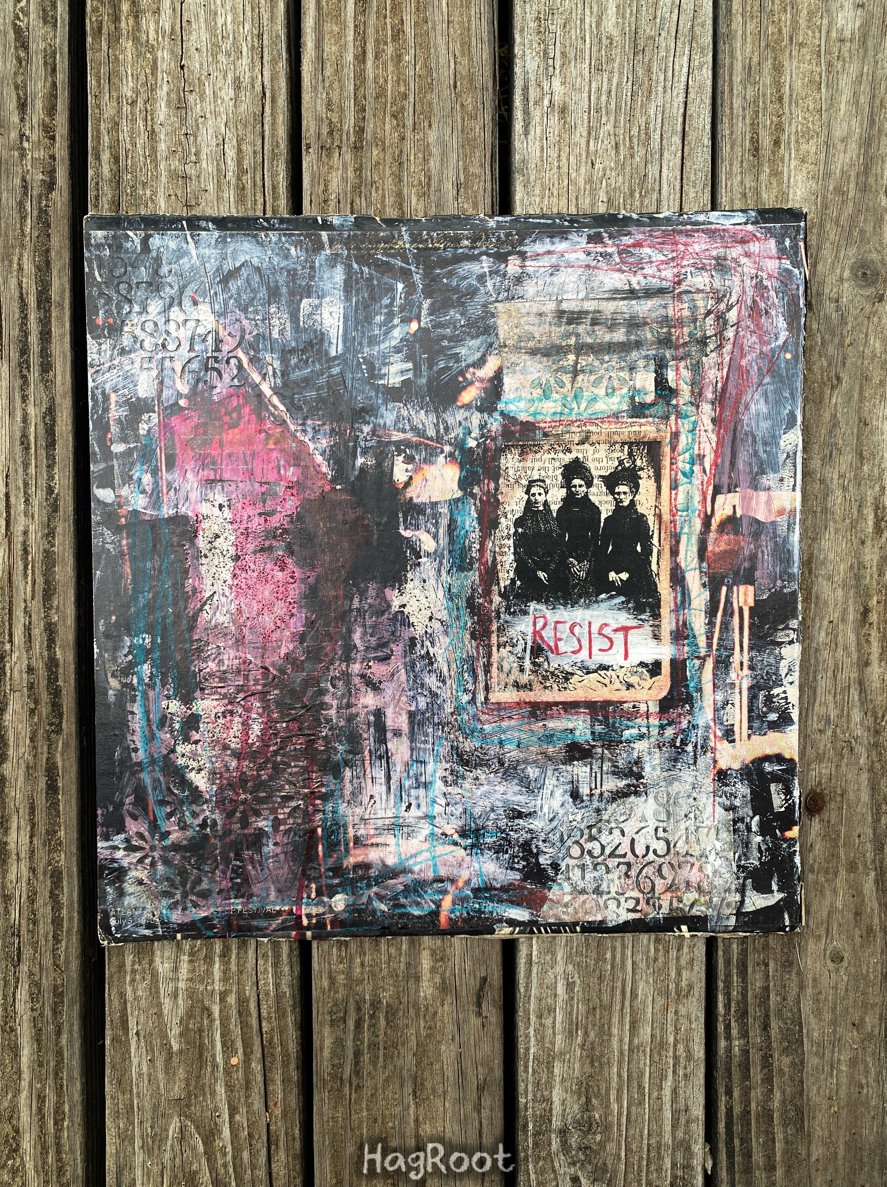 Resist - Original Mixed Media Collage