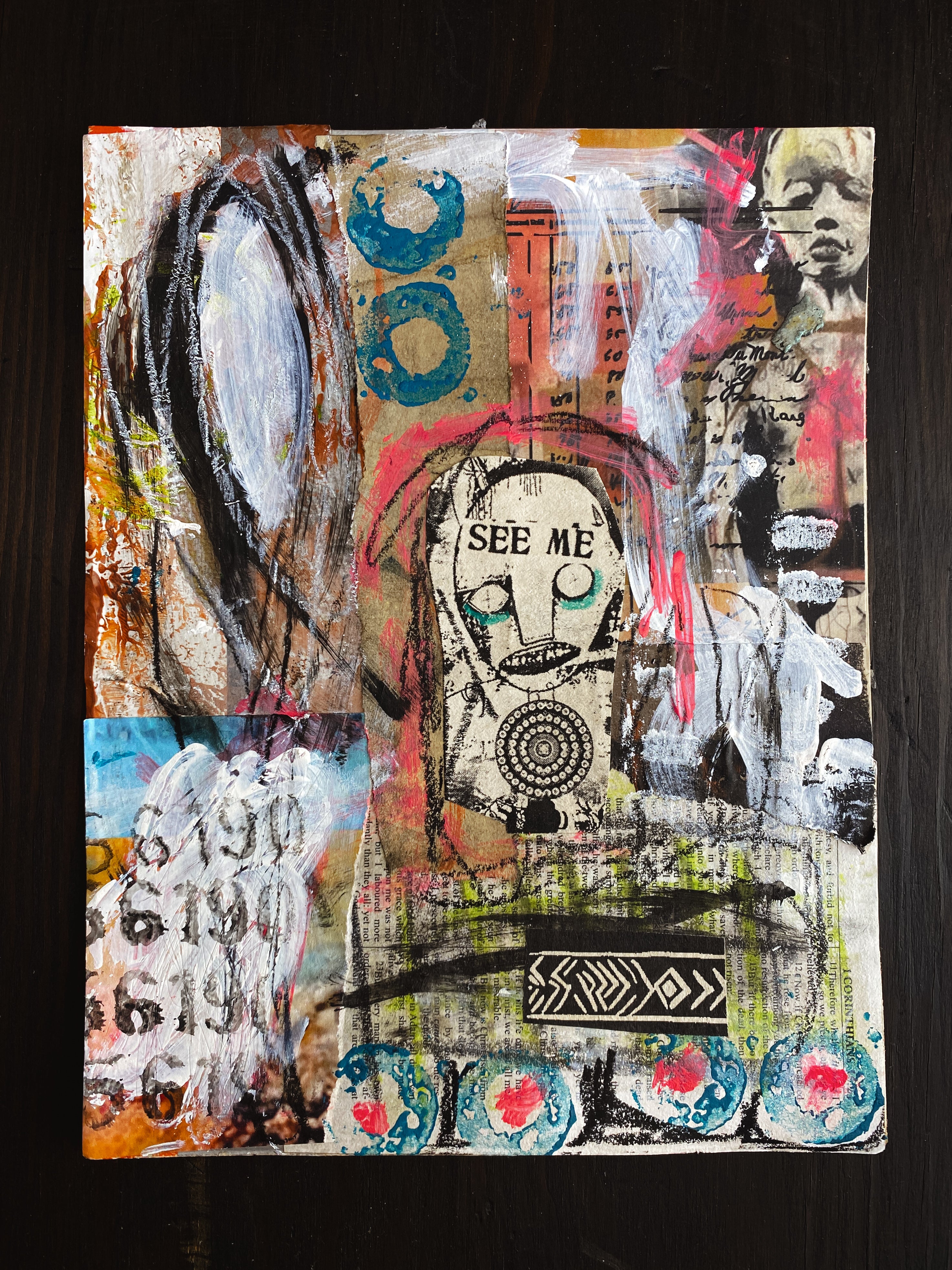 See Me - Original Mixed Media Collage