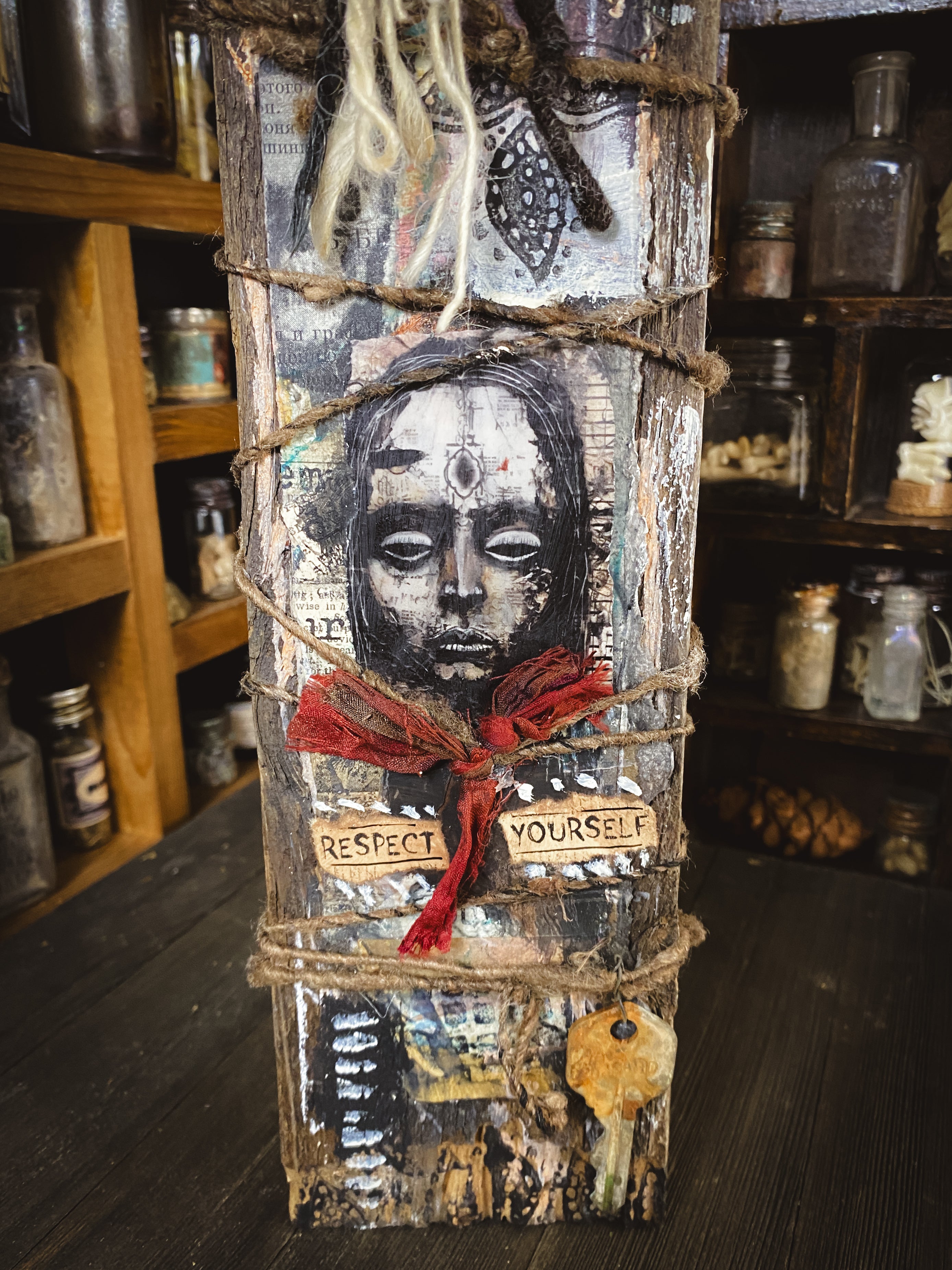 Respect Yourself - Assemblage Wall Hanging