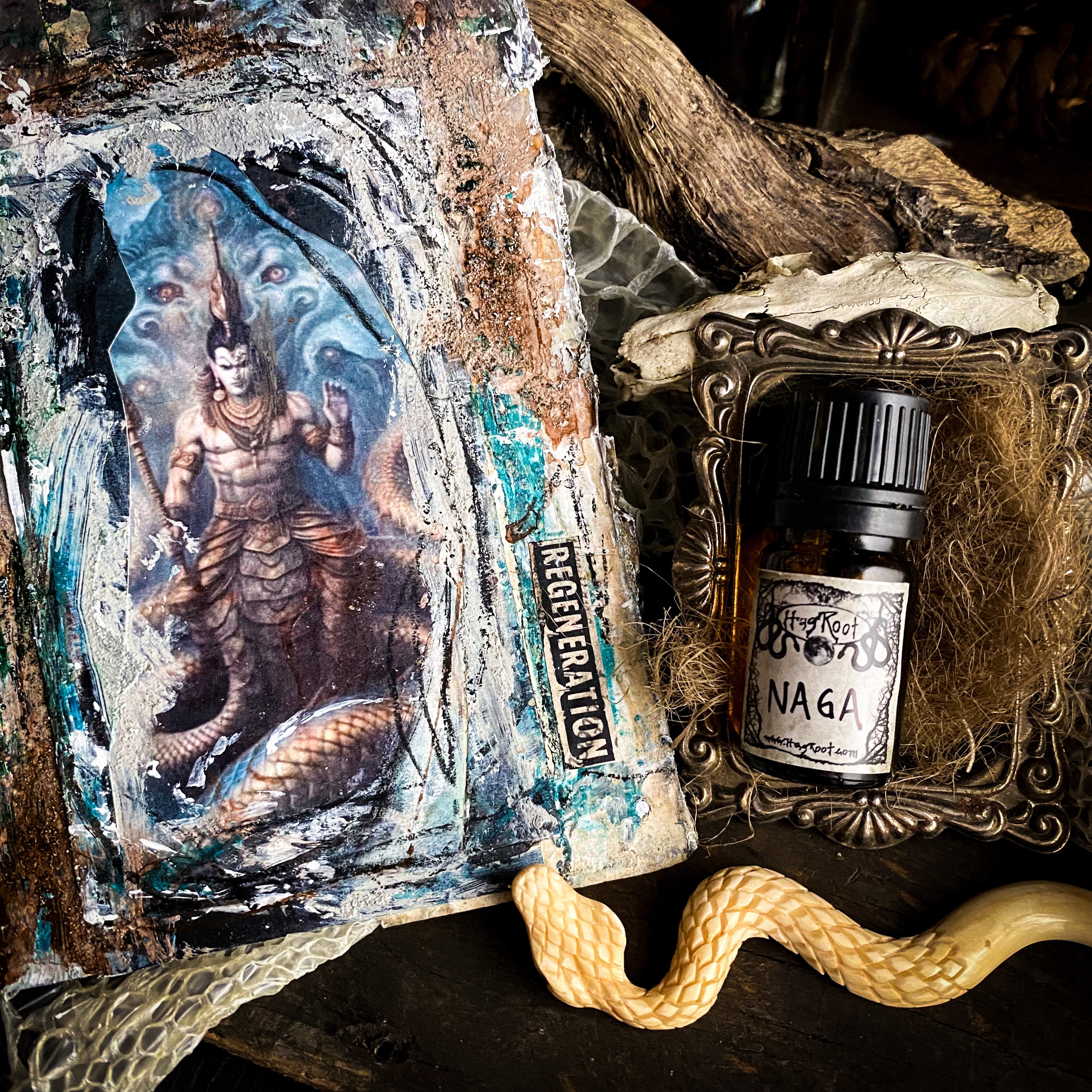 NAGA-(Amber, Sandalwood, Patchouli, Vanilla, Cedar, Baked Apples)-Perfume, Cologne, Anointing, Ritual Oil