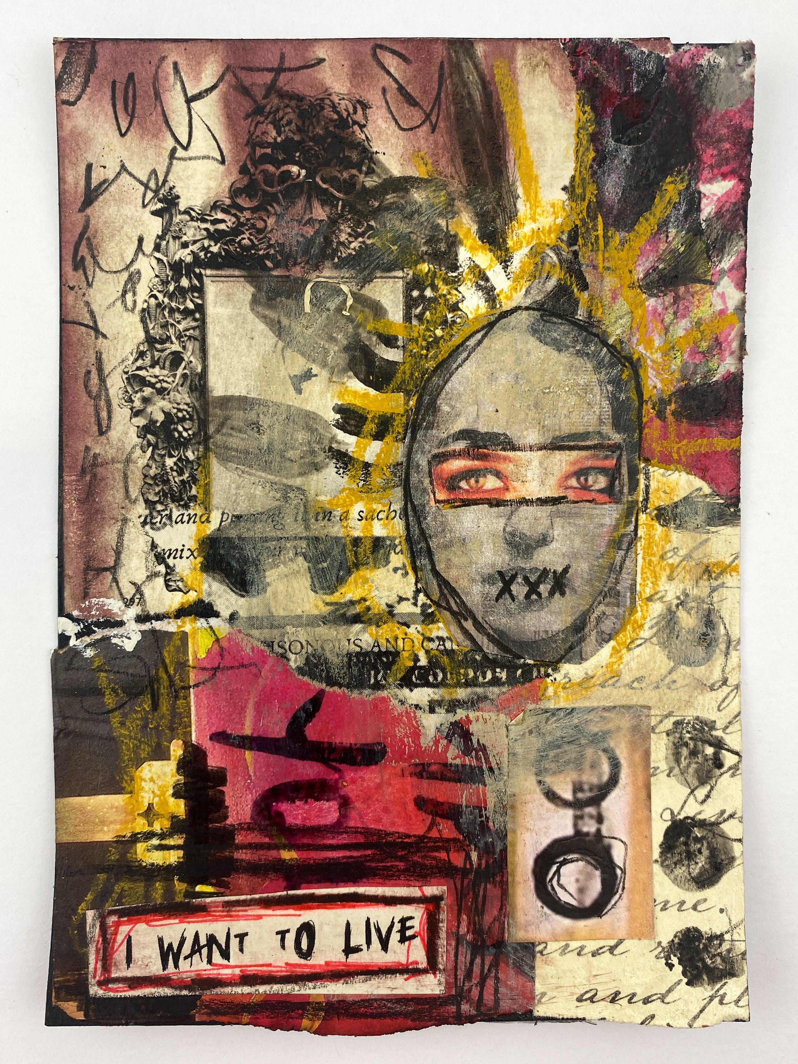 I Want To Live - Original Mixed Media Collage